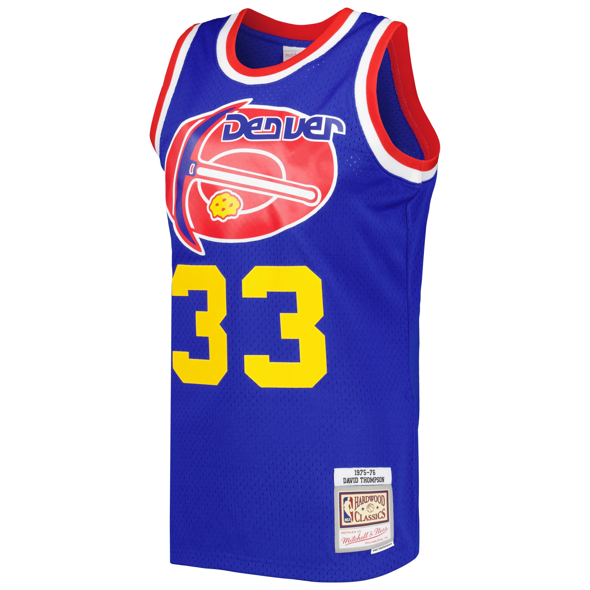 David Thompson Denver Nuggets Mitchell & Ness Hardwood Classics 1975/76 Swingman Jersey - Royal - vstockx