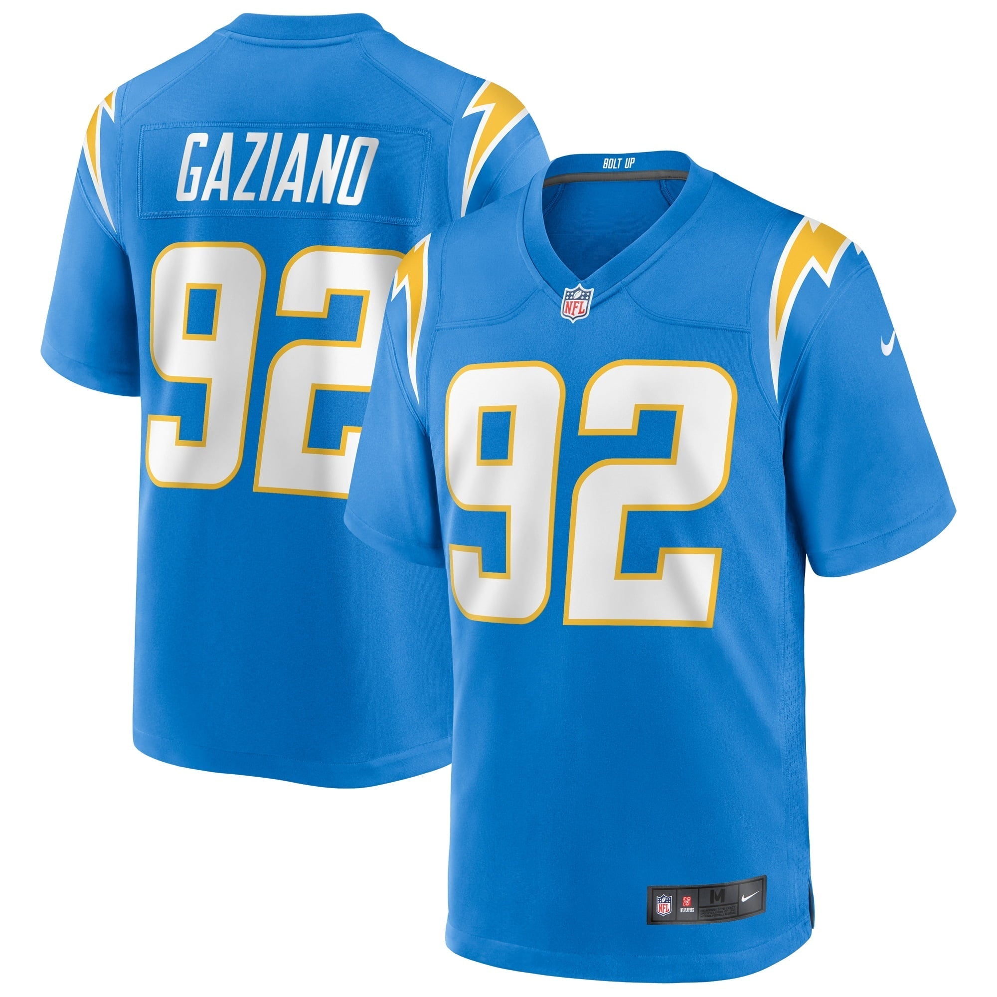 Men's Nike Joe Gaziano Powder Blue Los Angeles Chargers Game Jersey - vstockx