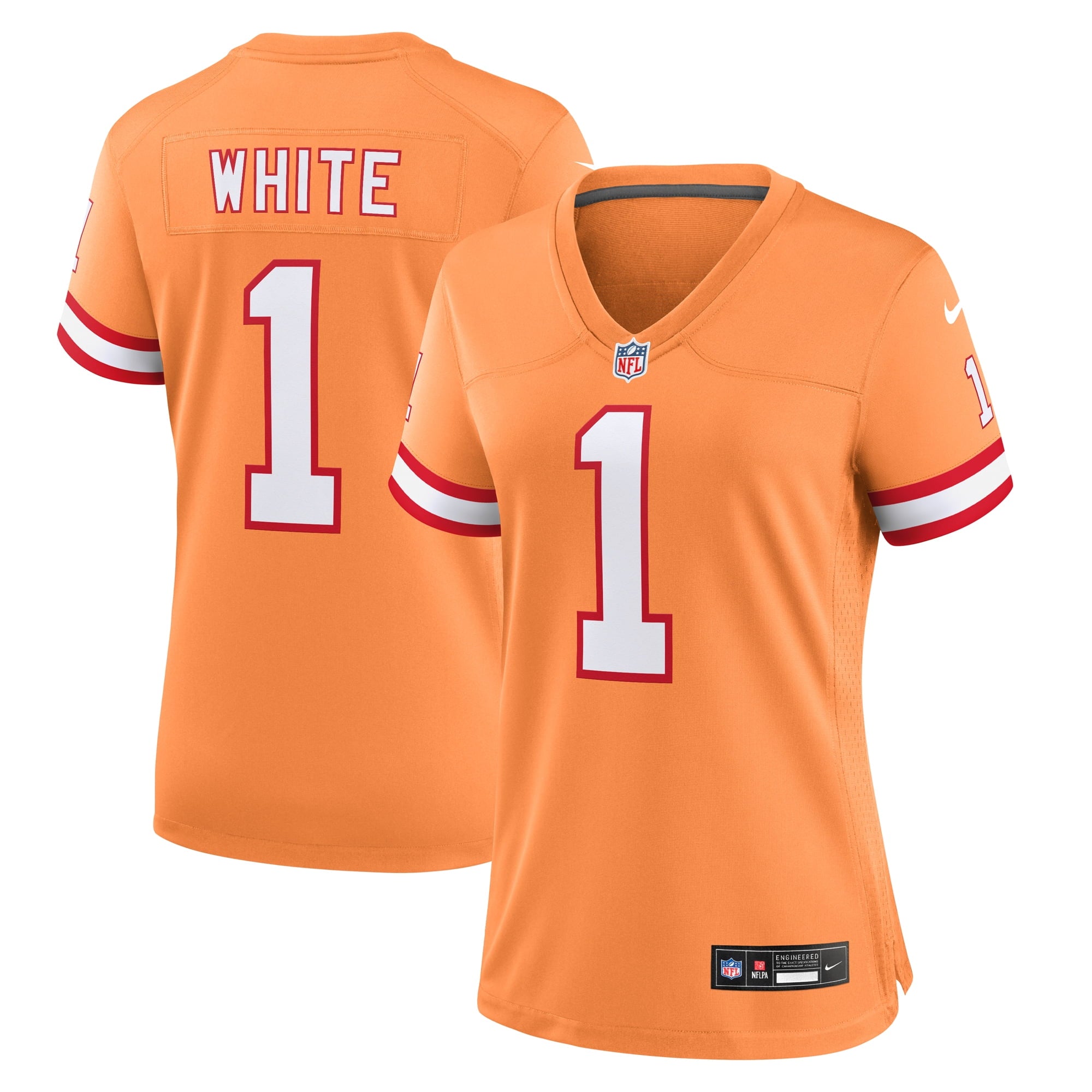 Women's Nike Rachaad White Orange Tampa Bay Buccaneers Throwback Game Jersey - vstockx