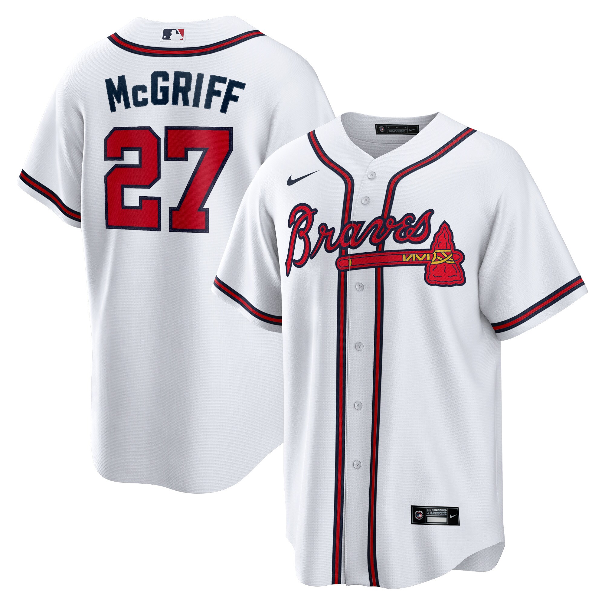 Fred McGriff Atlanta Braves Nike 2023 Hall of Fame Inline Replica Jersey - White - vstockx