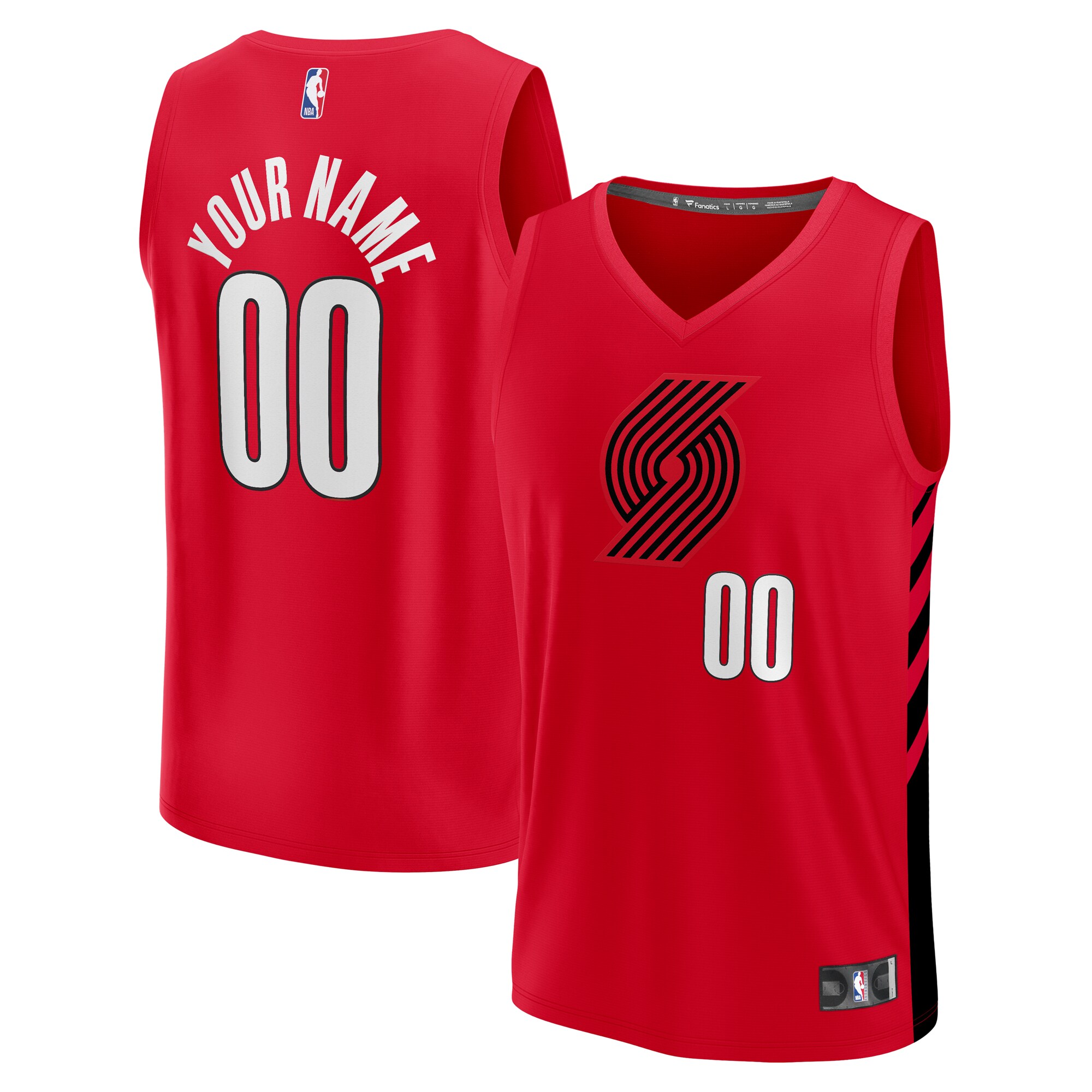 Portland Trail Blazers Fanatics Branded 2022/23 Fast Break Custom Replica Jersey - Red - Statement Edition - vstockx