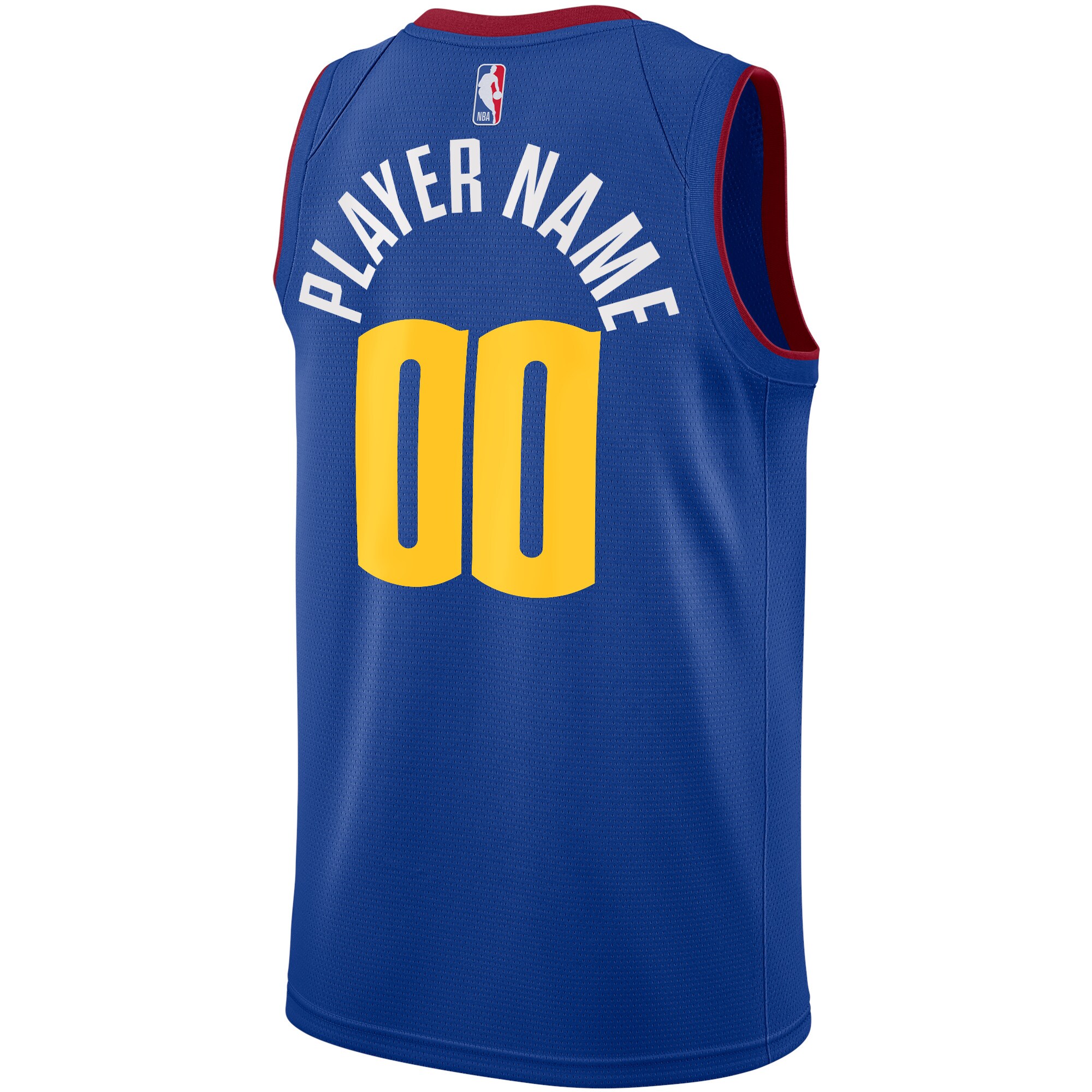 Denver Nuggets Jordans Brand Swingman Custom Jersey - Statement Edition - Blue - vstockx