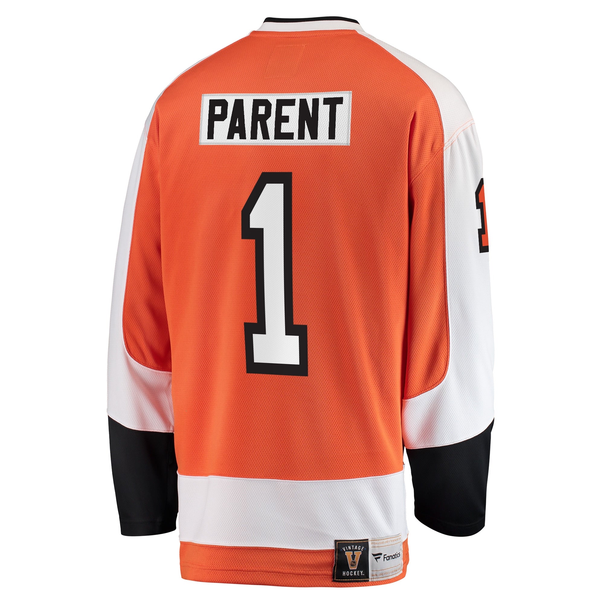 Men's Fanatics Branded Bernie Parent Orange Philadelphia Flyers Premier Breakaway Retired Player Jersey - vstockx