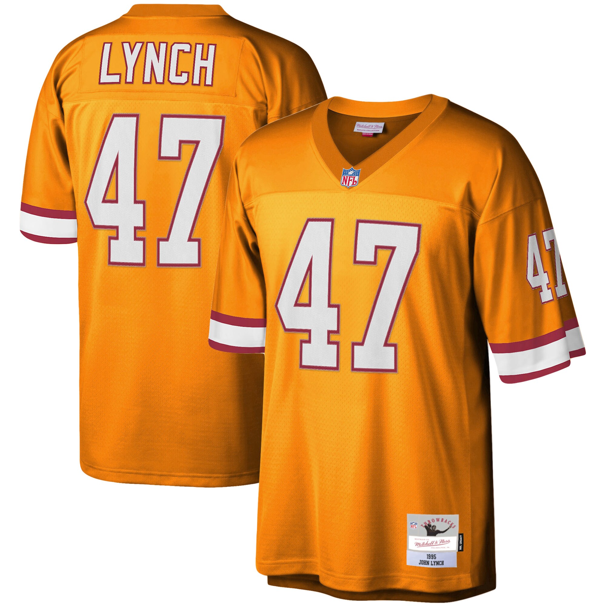 John Lynch Tampa Bay Buccaneers Mitchell & Ness Legacy Replica Jersey - Orange - vstockx