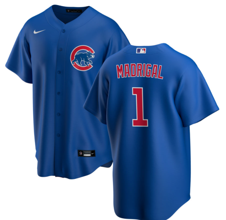 Men's Nick Madrigal Chicago Cubs Blue Alternate Premium Stitch Replica Jersey - vstockx