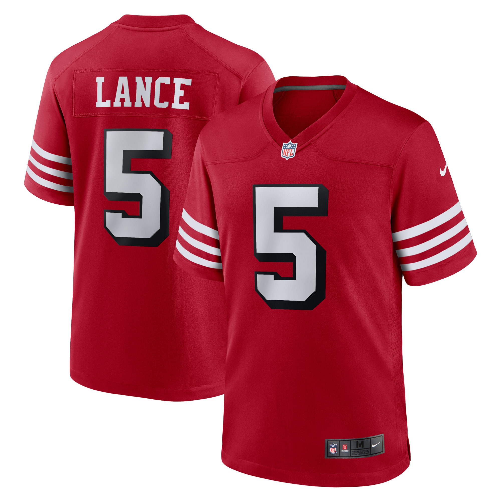 Trey Lance San Francisco 49ers Nike Alternate Game Player Jersey - Scarlet - vstockx