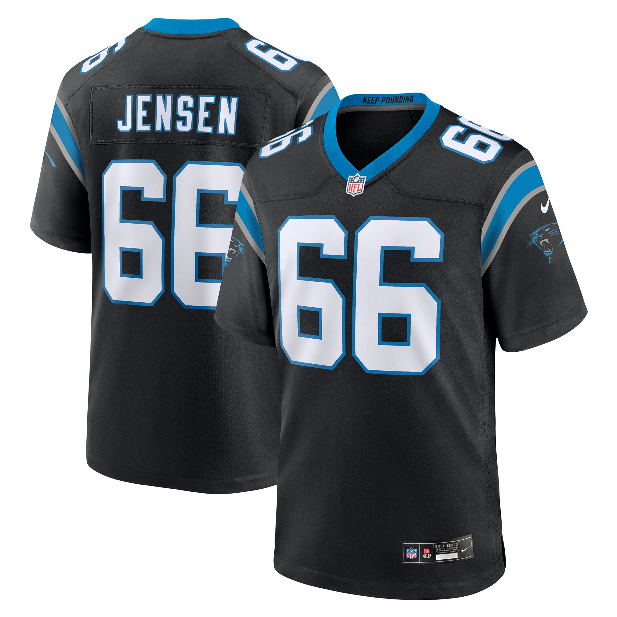 Nash Jensen Carolina Panthers Nike Team Game Jersey - Black - vstockx