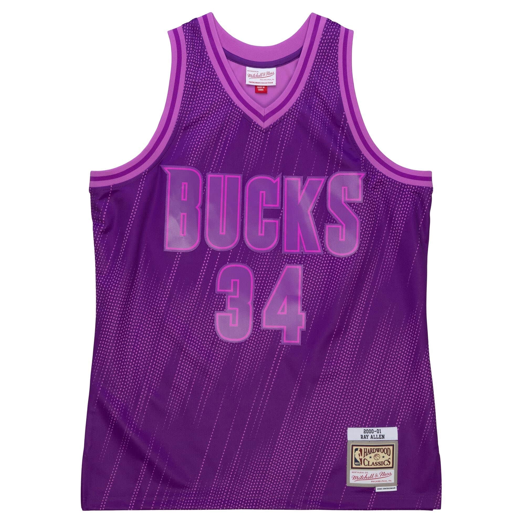 Monochrome Swingman Ray Allen Milwaukee Bucks 2000-01 Jersey - vstockx
