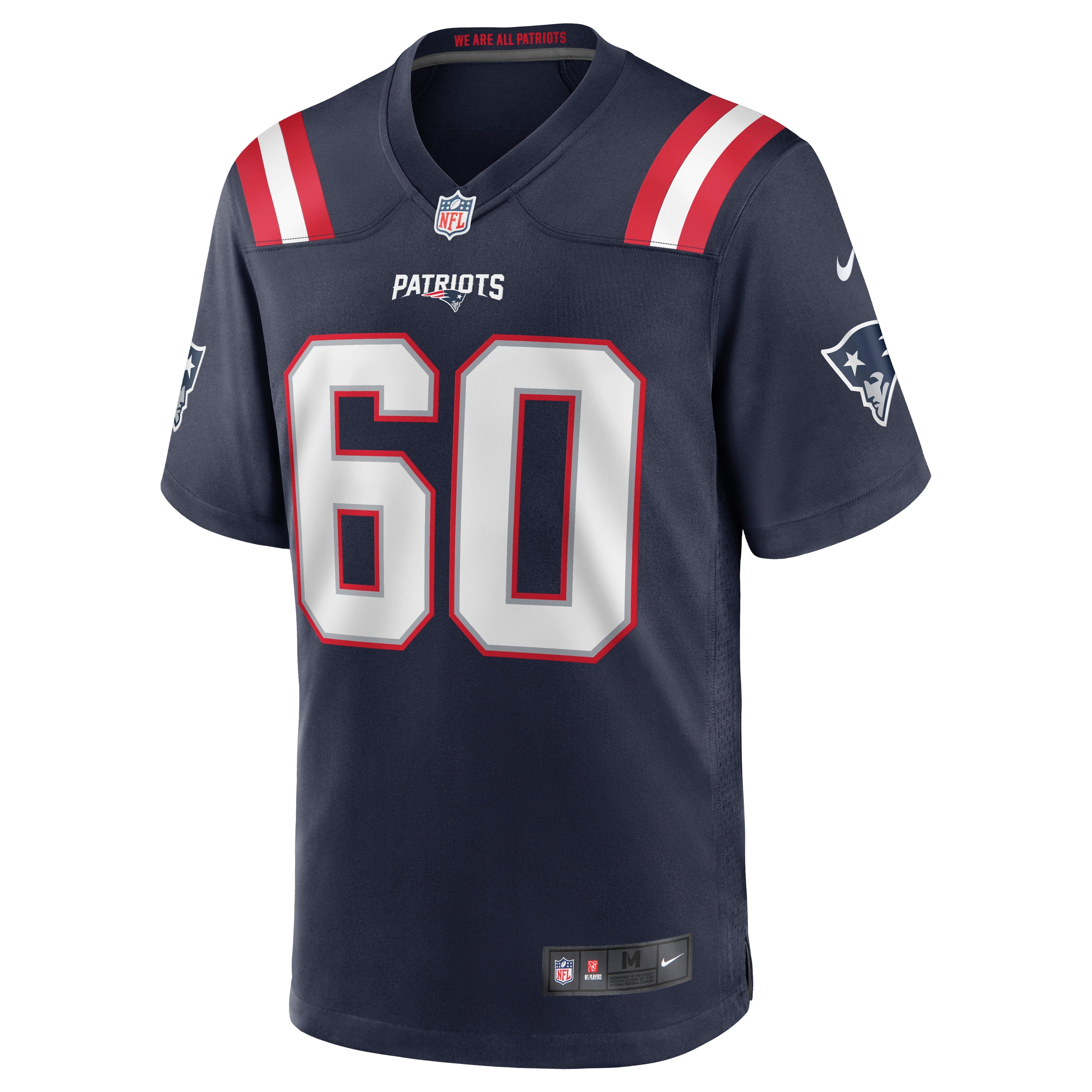 Men's Nike David Andrews Navy New England Patriots Game Jersey - vstockx