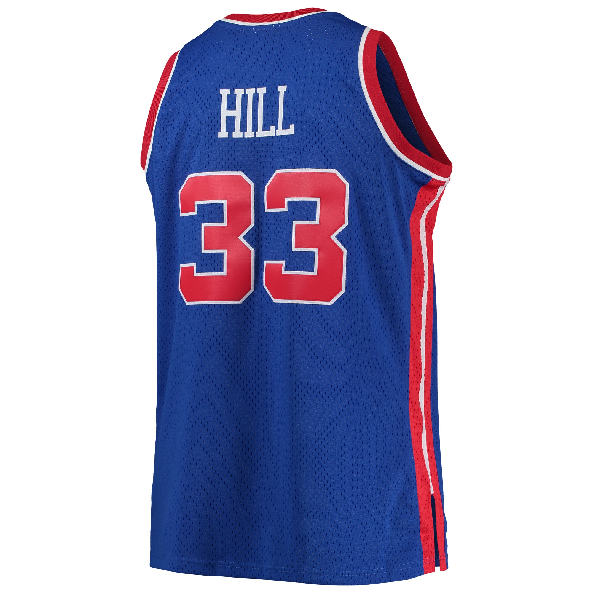 Grant Hill Detroit Pistons Mitchell & Ness Big & Tall Hardwood Classics Swingman Jersey - Blue - vstockx