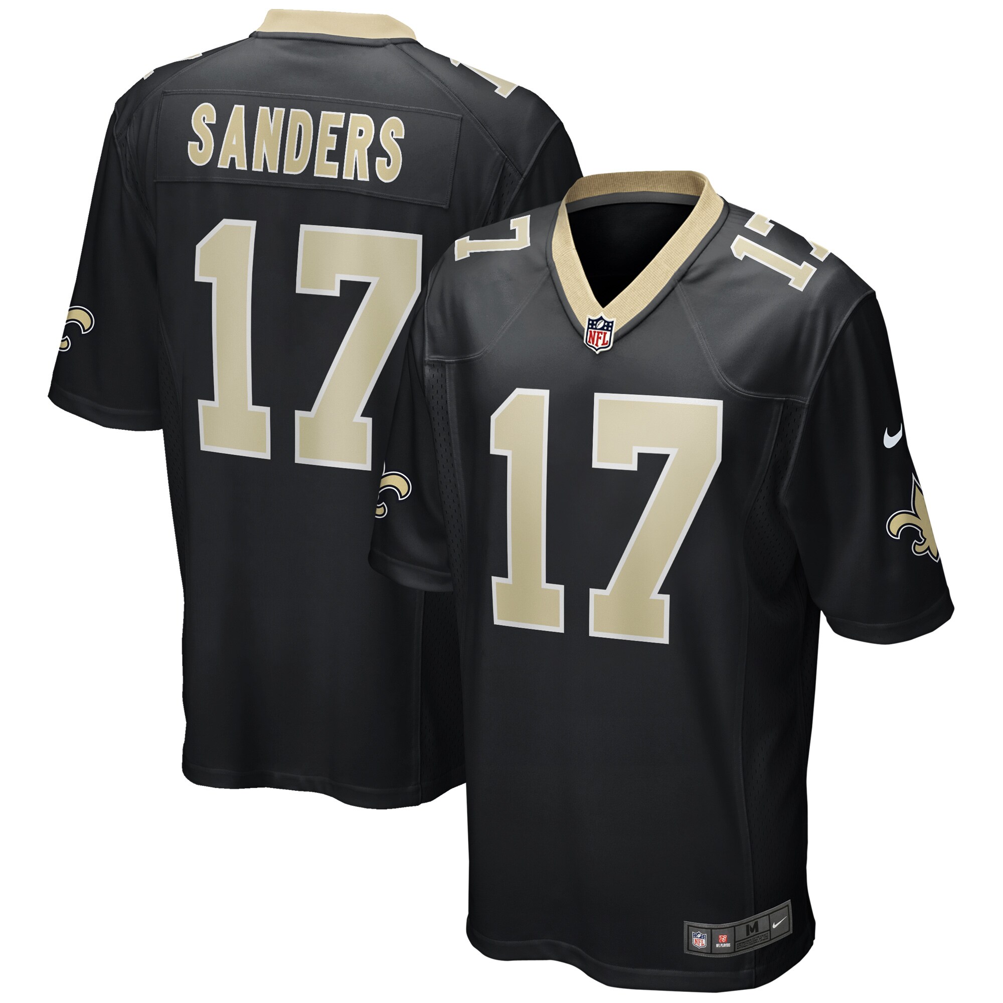Emmanuel Sanders New Orleans Saints Nike Game Player Jersey - Black - vstockx