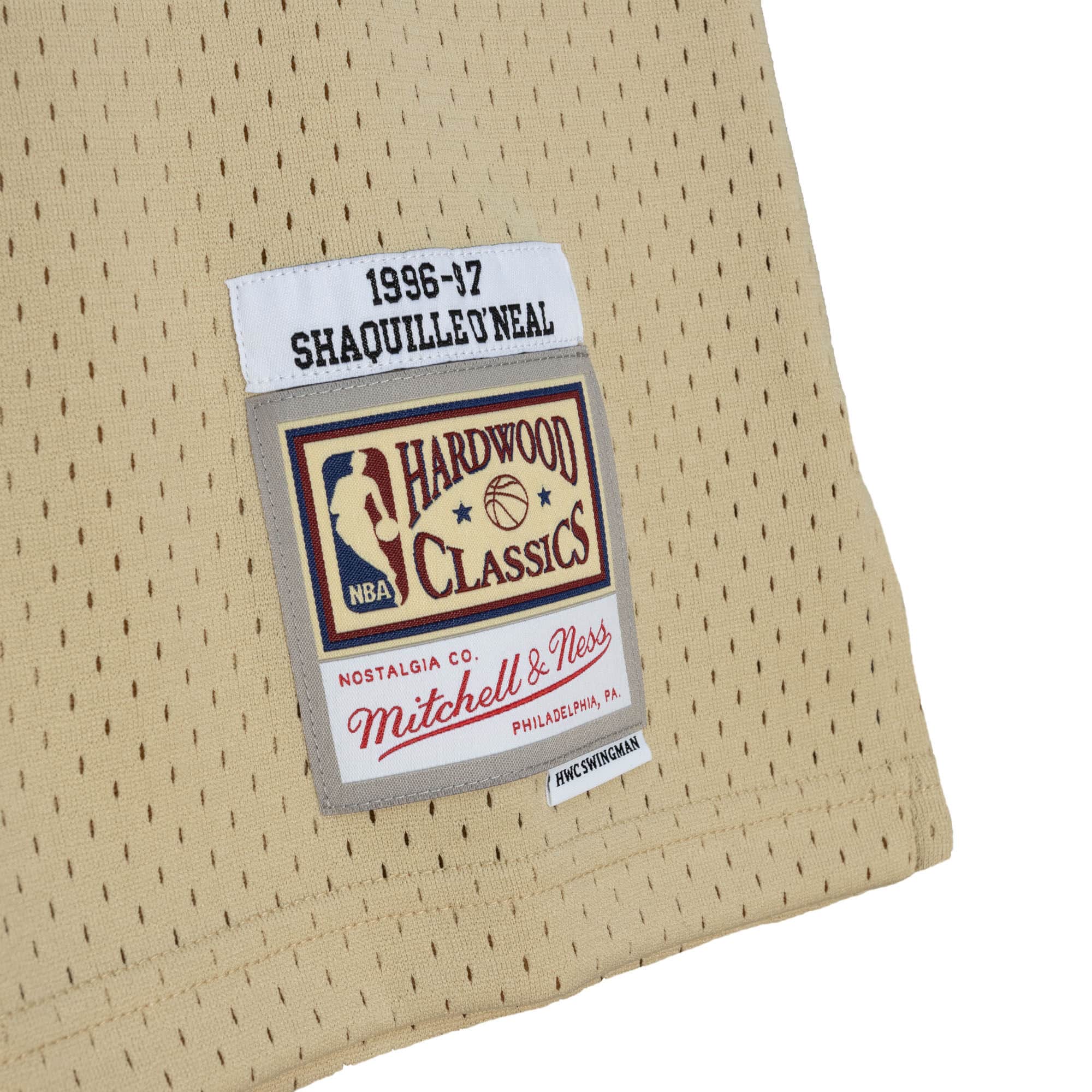 Khaki Black Swingman Shaquille O'Neal Los Angeles Lakers 1996-97 Jersey - vstockx