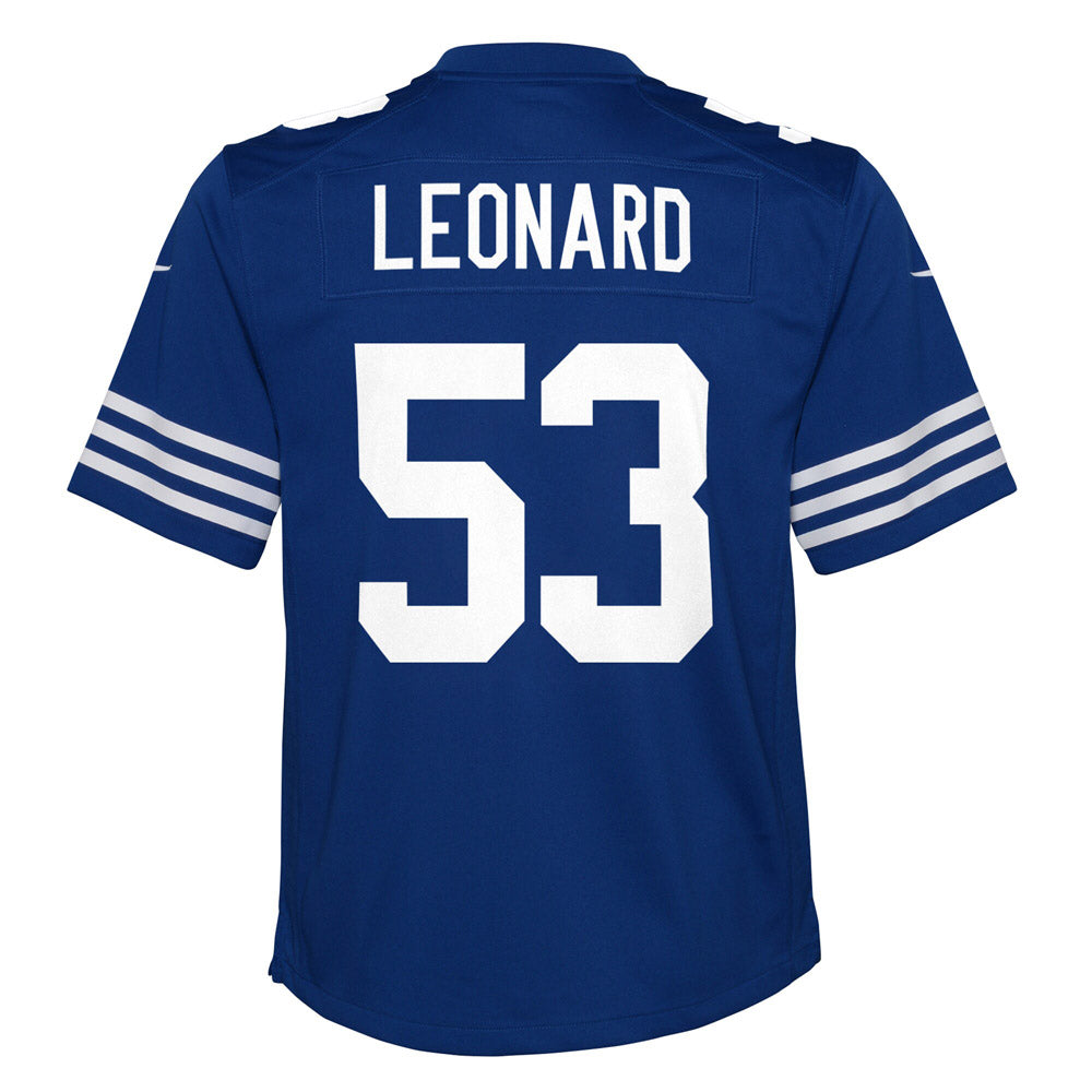 Youth Indianapolis Colts Shaquille Leonard Alternate Game Jersey Royal Blue - vstockx