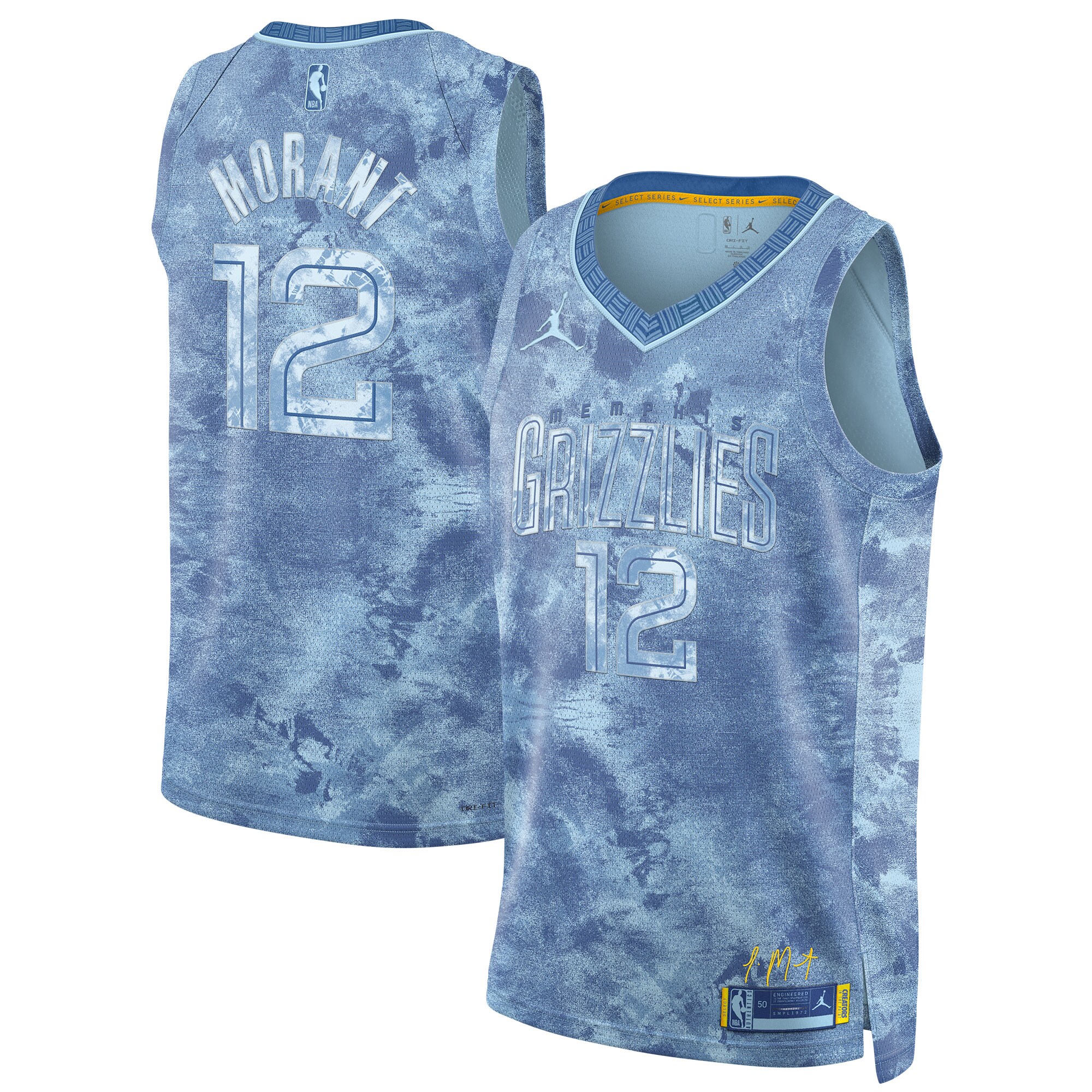 Ja Morant Memphis Grizzlies Nike Unisex Select Series Swingman Jersey - Light Blue - vstockx