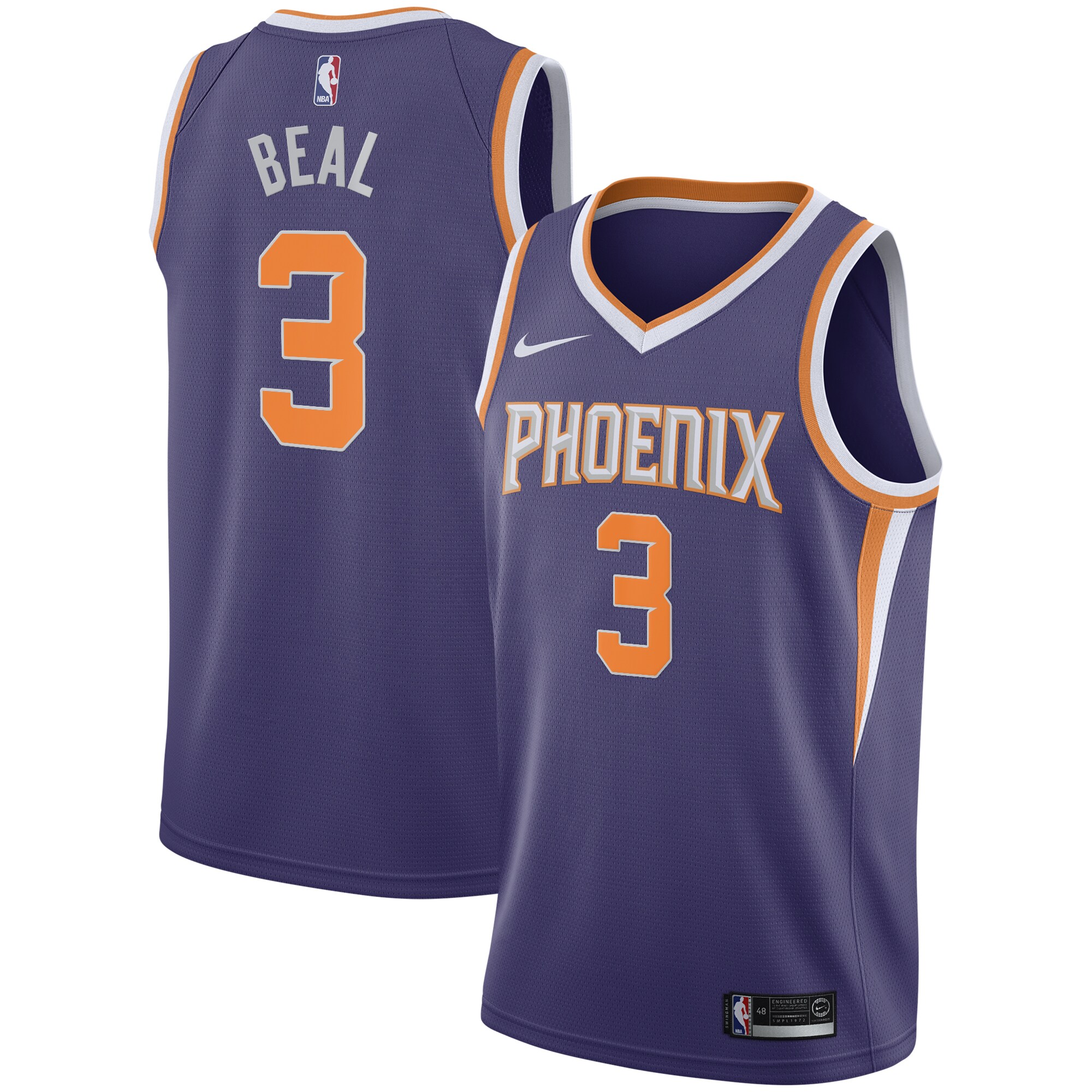 Bradley Beal Phoenix Suns Nike Unisex Swingman Jersey - Icon Edition - Purple - vstockx