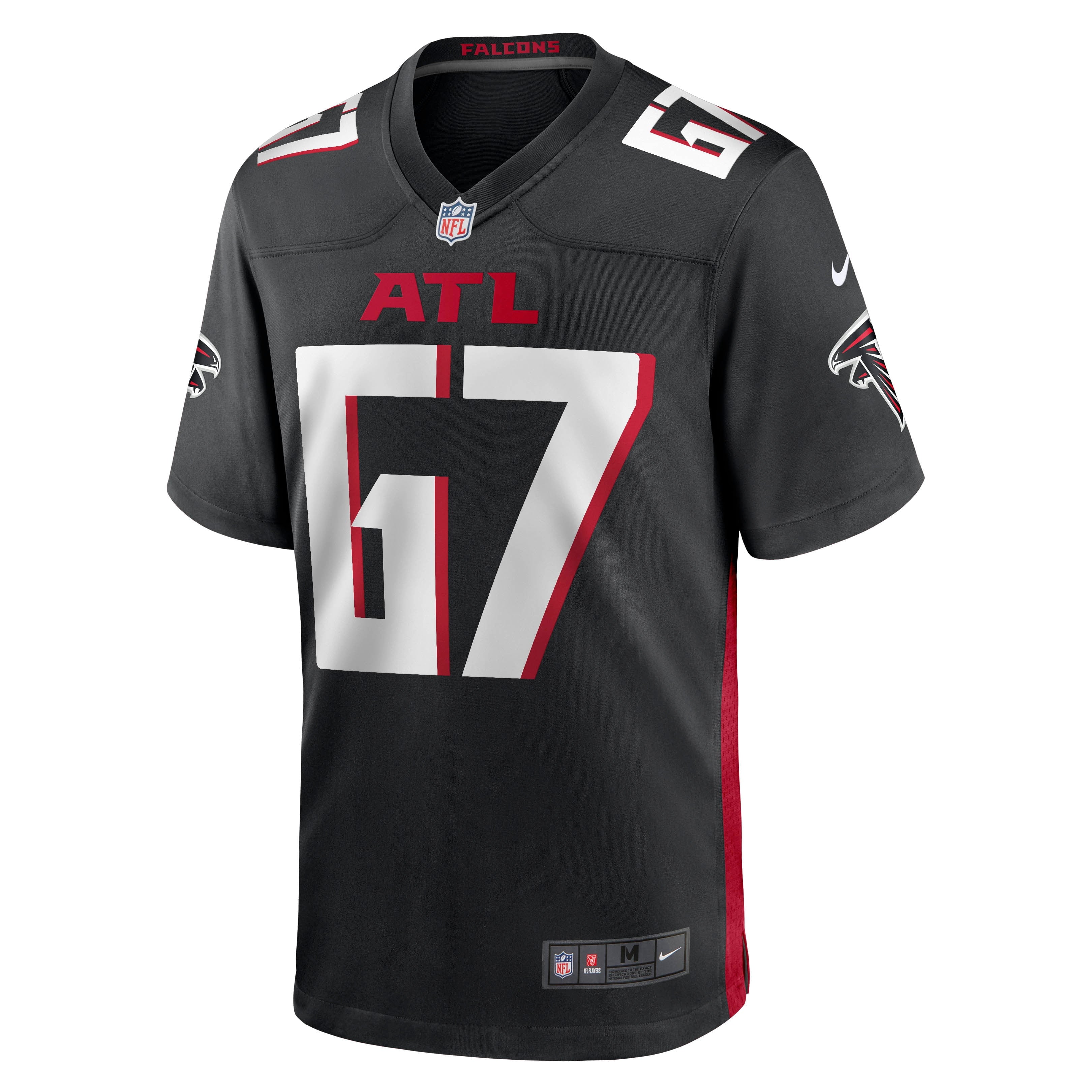 Men's Nike Drew Dalman Black Atlanta Falcons Game Jersey - vstockx