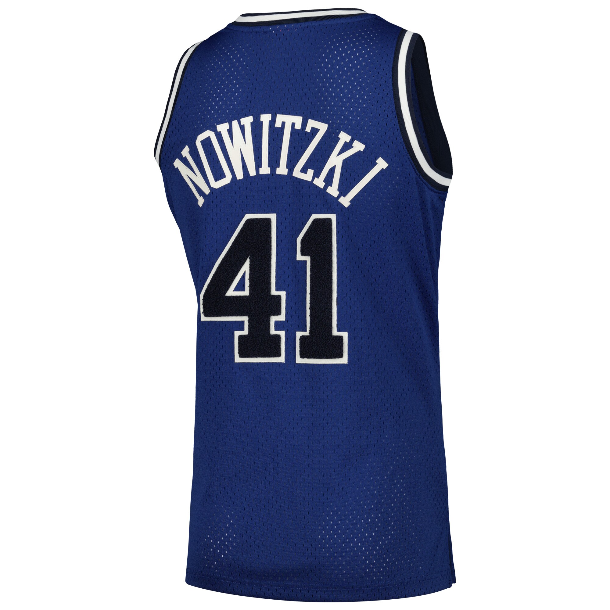 Dirk Nowitzki Dallas Mavericks Mitchell & Ness Hardwood Classics Off-Court Swingman Jersey - Blue - vstockx