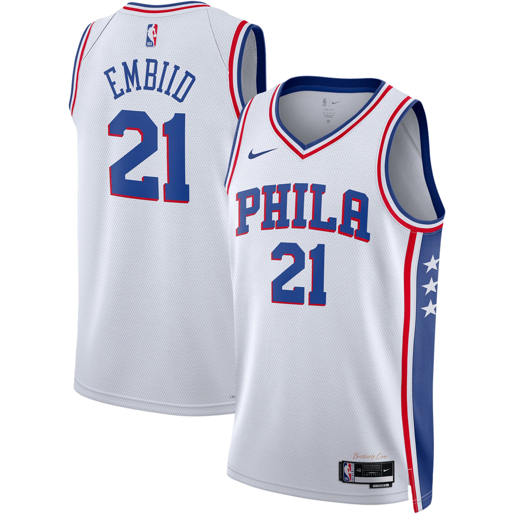 Joel Embiid Philadelphia 76ers Nike Unisex Swingman Jersey - Association Edition - White - vstockx