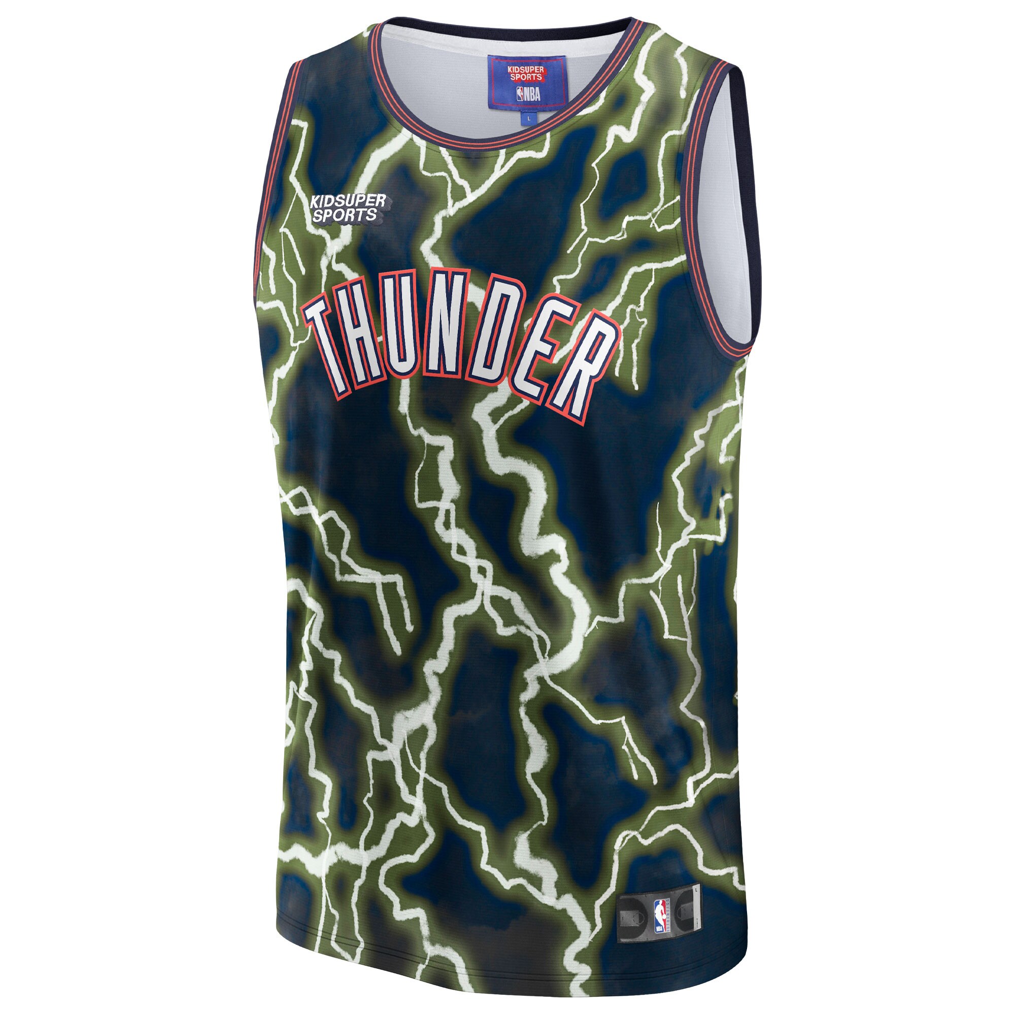 Oklahoma City Thunder NBA & KidSuper Studios by Fanatics Unisex Hometown Jersey - Black - vstockx