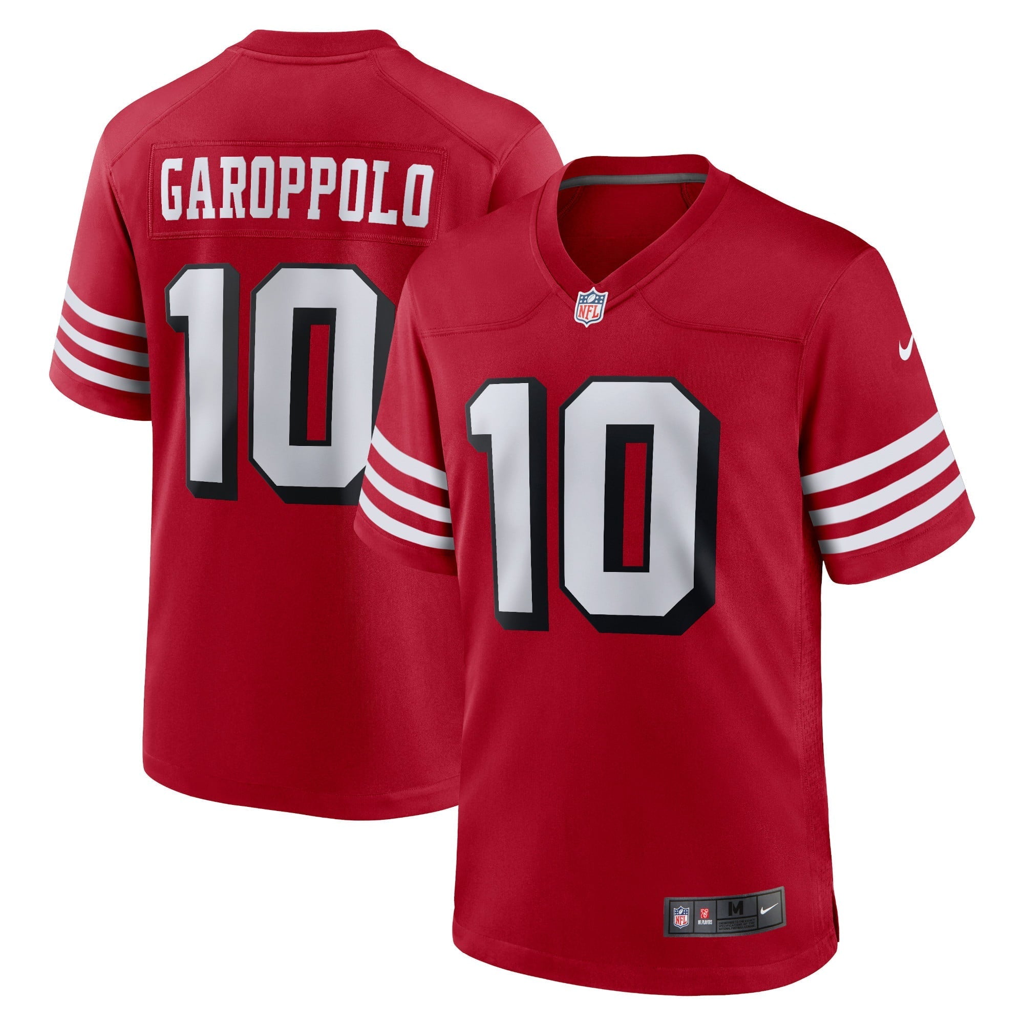 Men's Nike Jimmy Garoppolo Scarlet San Francisco 49ers Alternate Game Player Jersey - vstockx