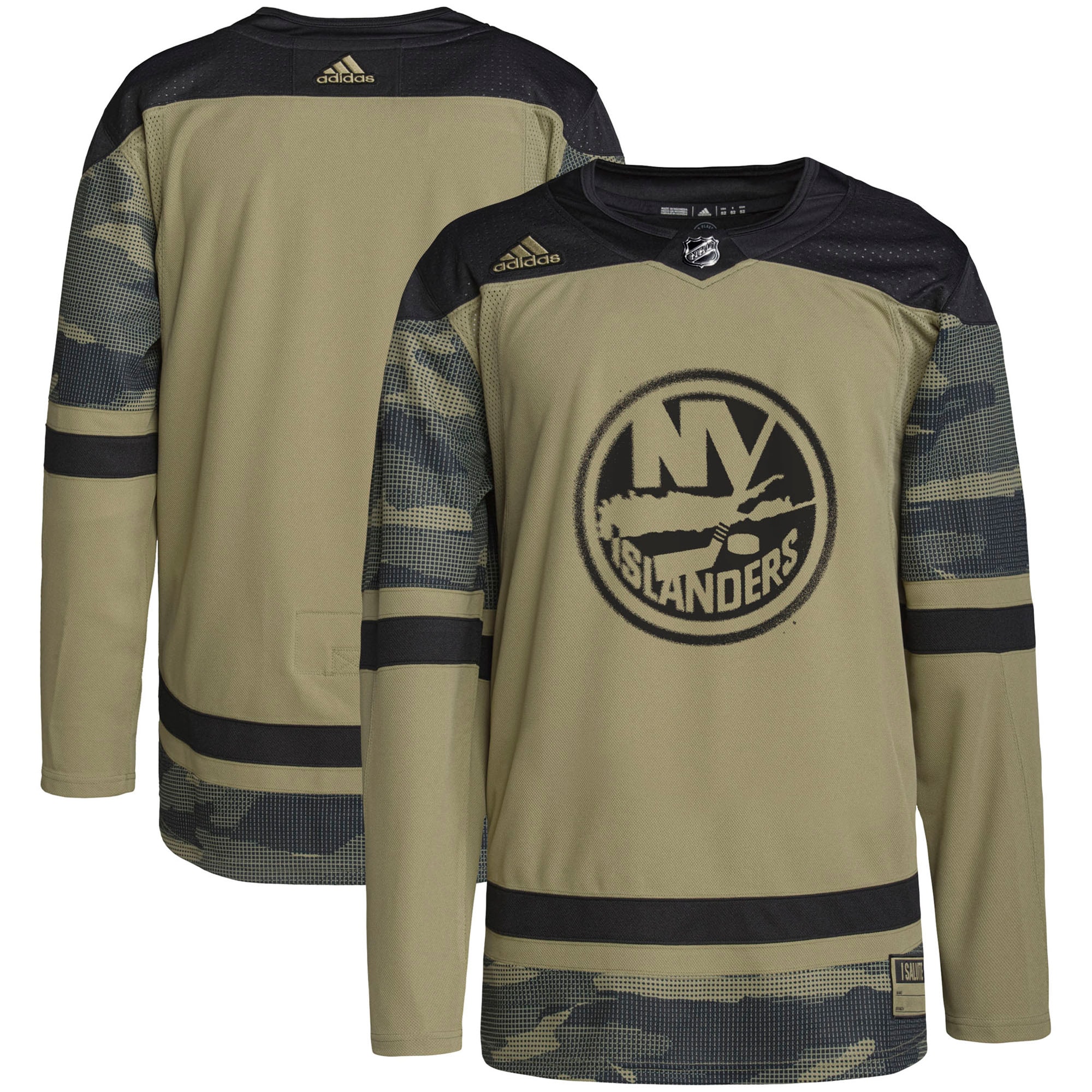 New York Islanders adidas Military Appreciation Team Authentic Practice Jersey - Camo - vstockx