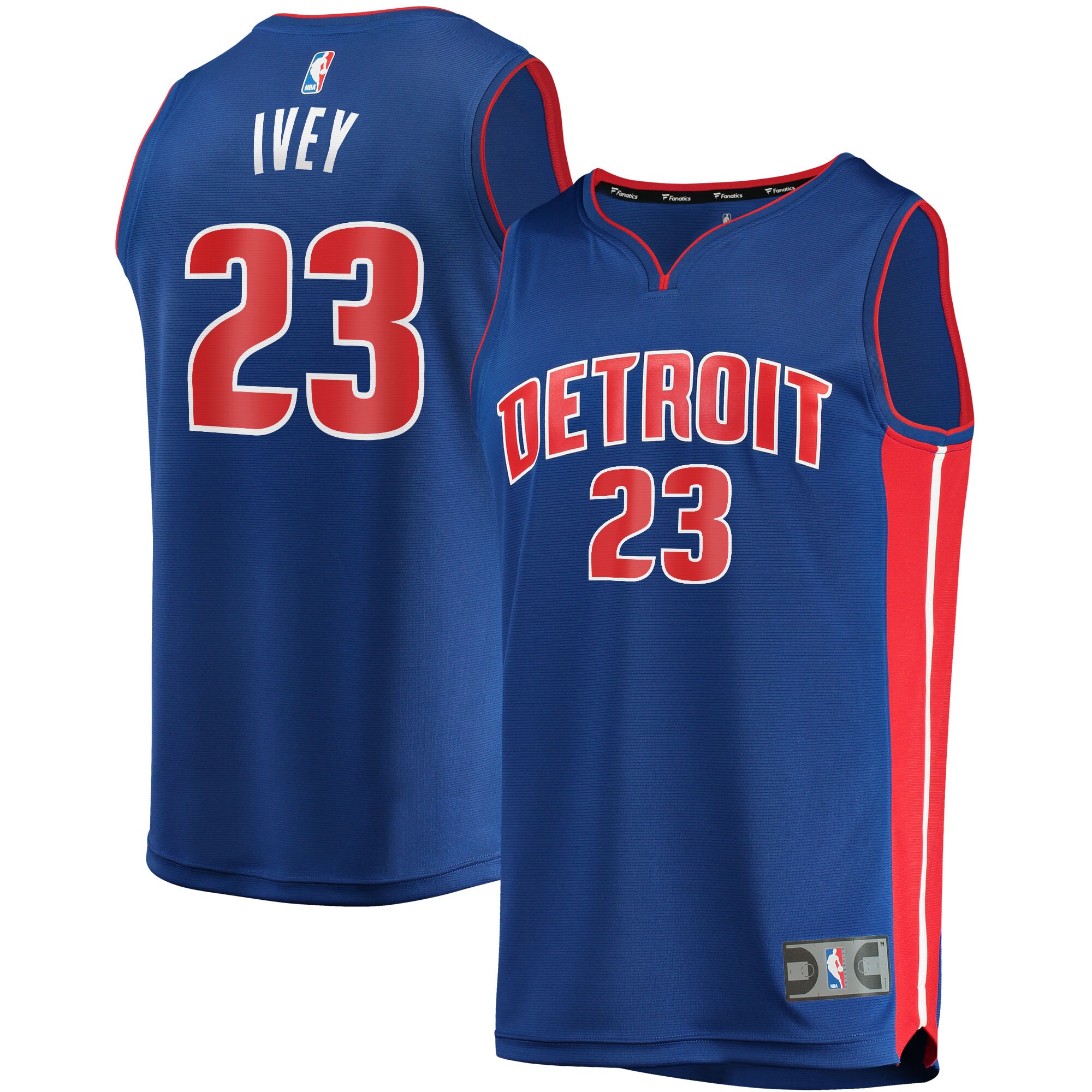 Jaden Ivey Detroit Pistons Fanatics Branded 2022 NBA Draft First Round Pick Fast Break Replica Player Jersey - Icon Edition - Blue - vstockx