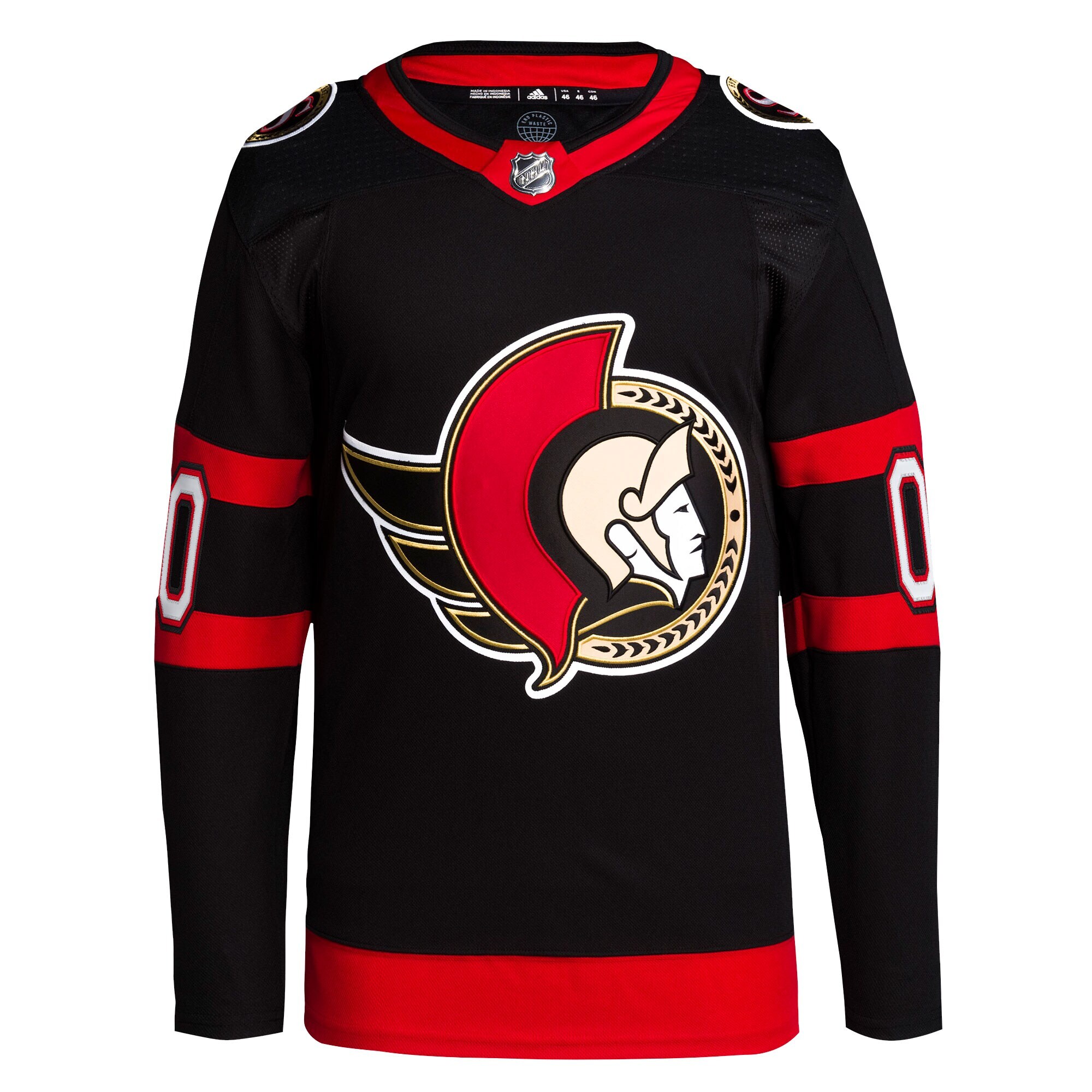 Ottawa Senators adidas Home Primegreen Authentic Pro Custom Jersey - Black - vstockx