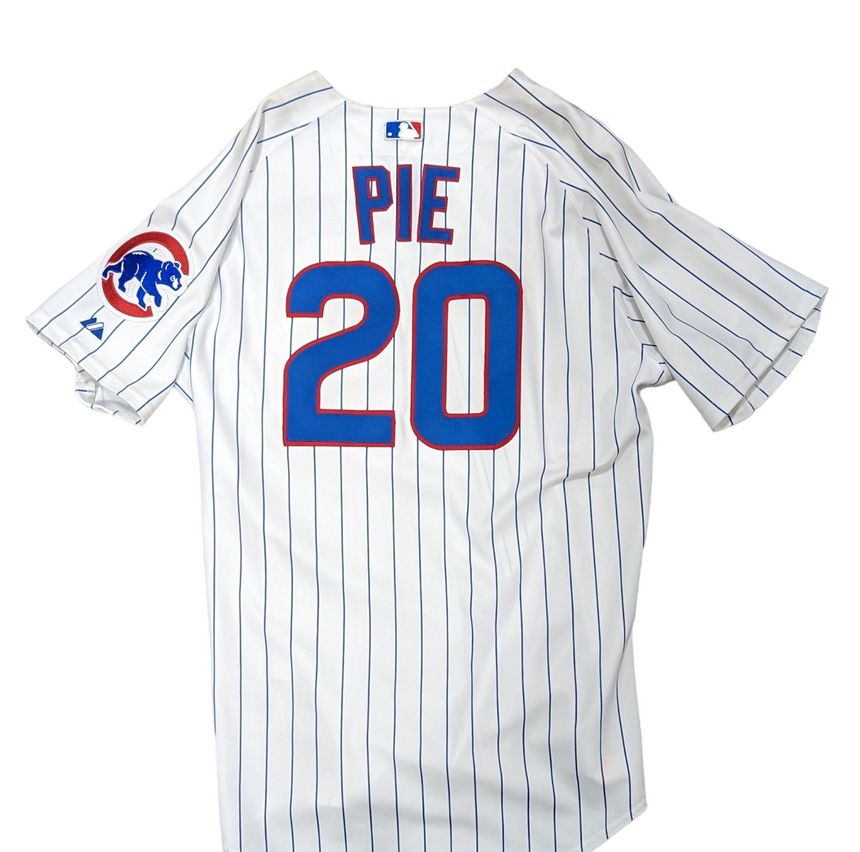 Mens Majestic Chicago Cubs Felix Pie Home White Authentic Jersey - vstockx