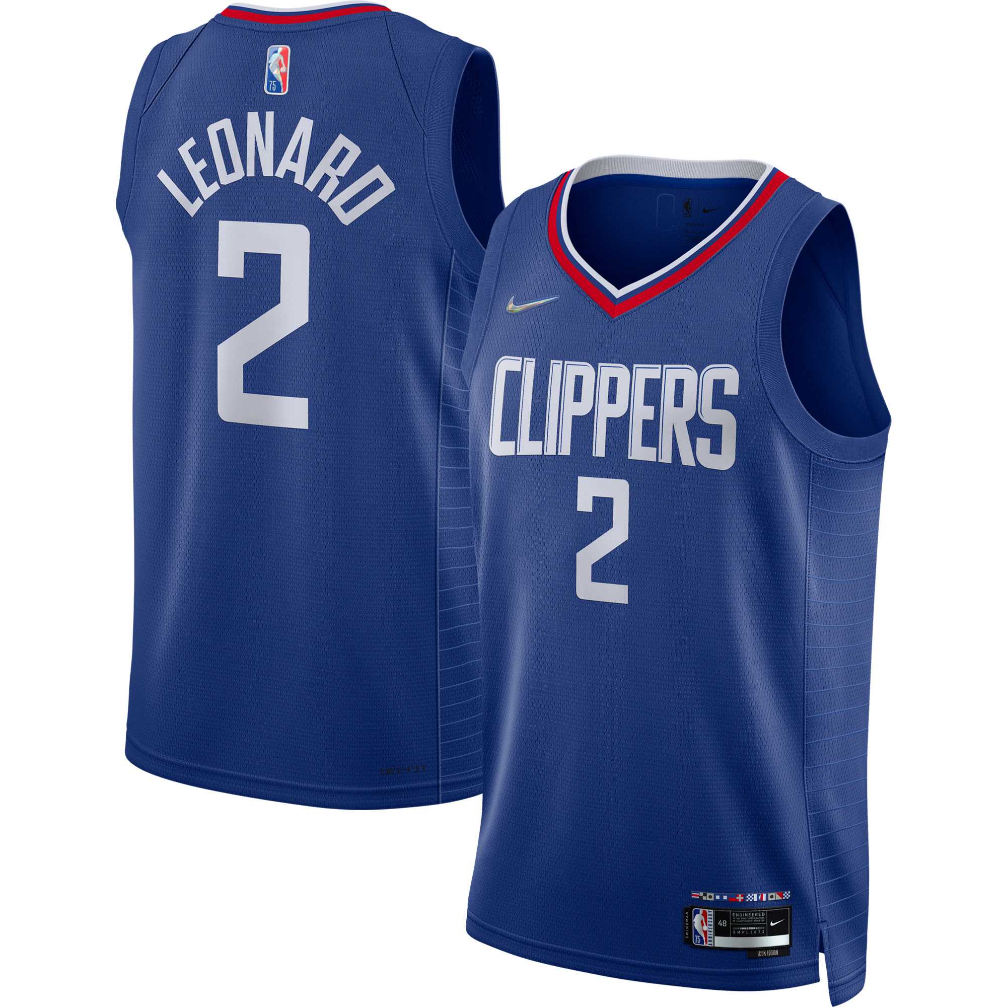 Kawhi Leonard LA Clippers Nike 2021/22 Diamond Swingman Jersey - Icon Edition - Royal - vstockx