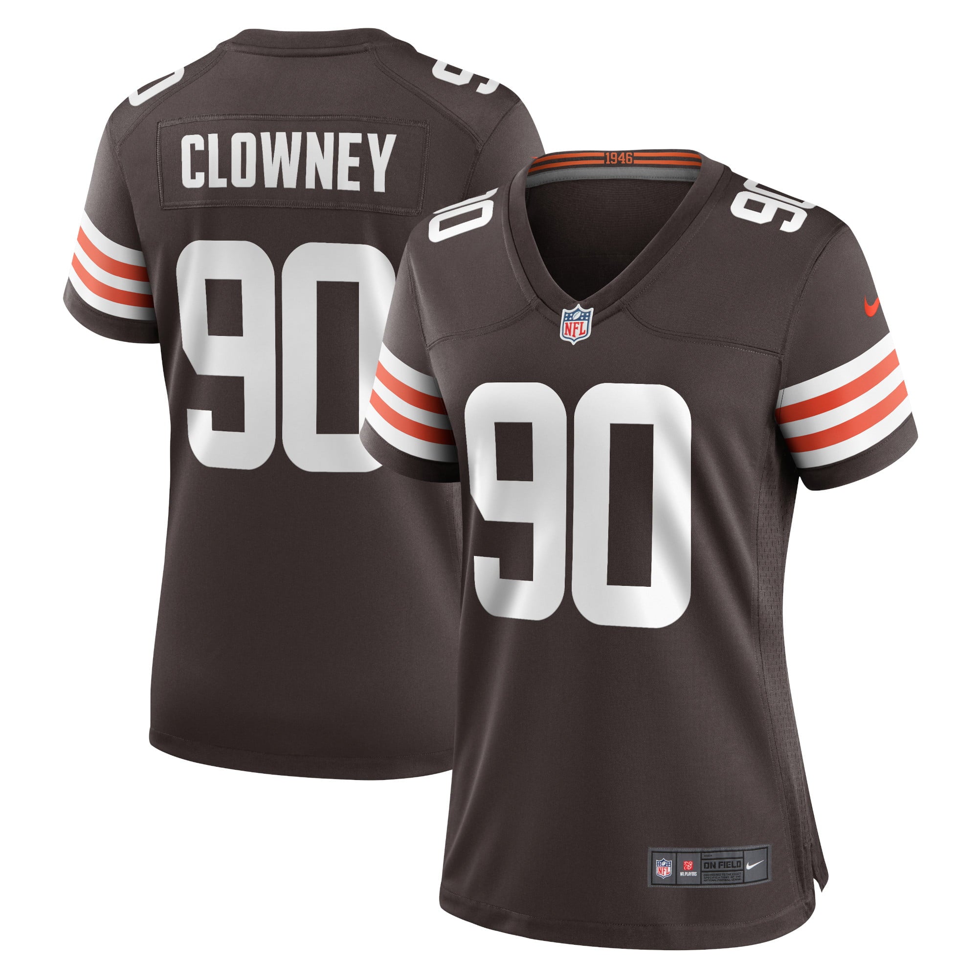 Women's Nike Jadeveon Clowney Brown Cleveland Browns Game Jersey - vstockx