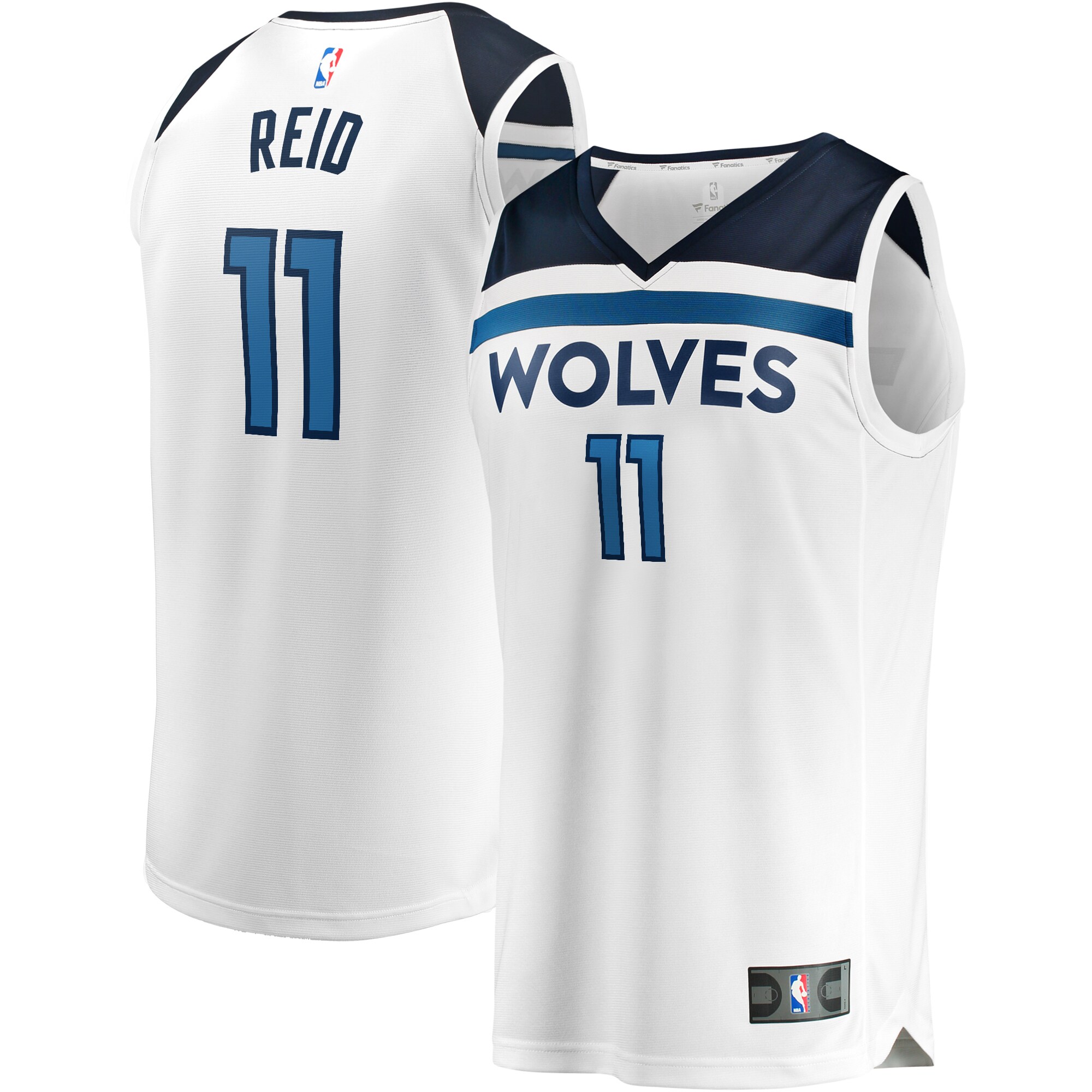 Naz Reid Minnesota Timberwolves Fanatics Branded Fast Break Replica Player Jersey White - Association Edition - vstockx