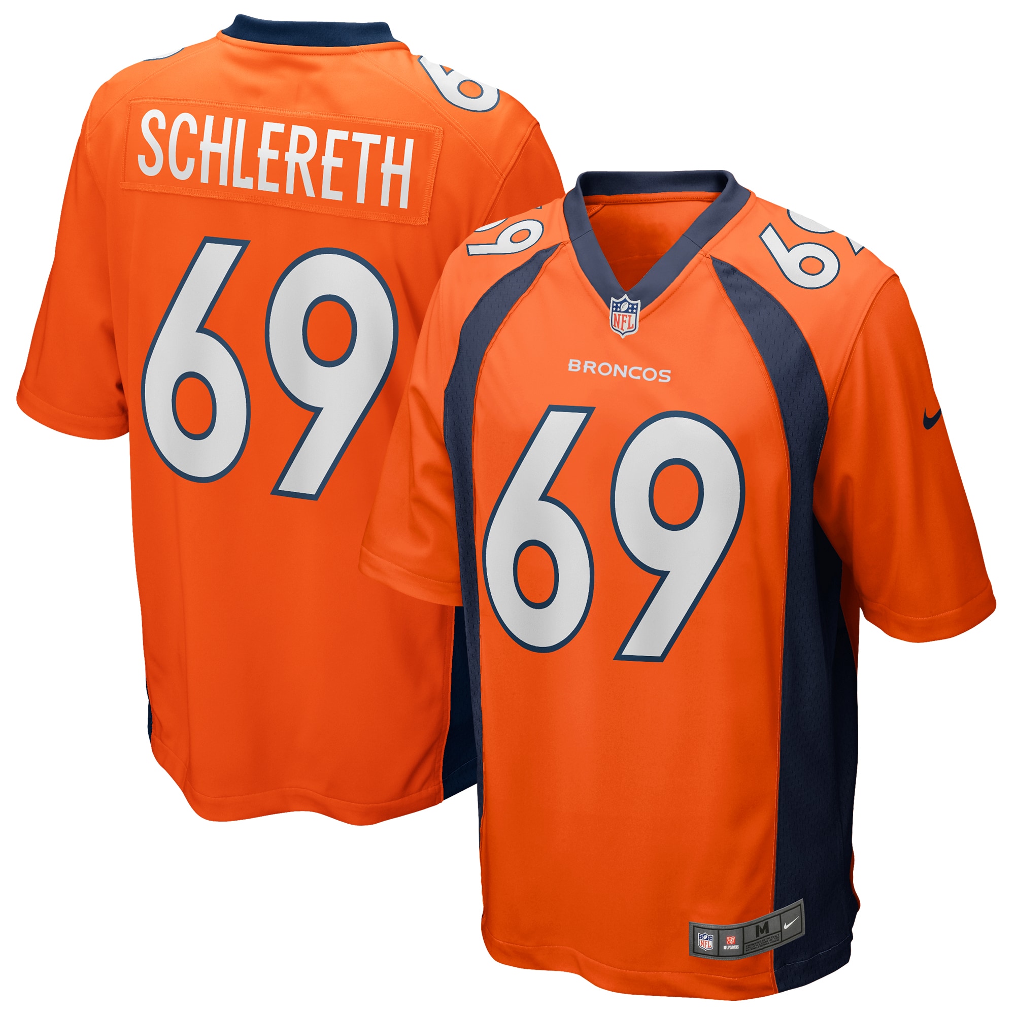 Mark Schlereth Denver Broncos Nike Game Retired Player Jersey - Orange - vstockx