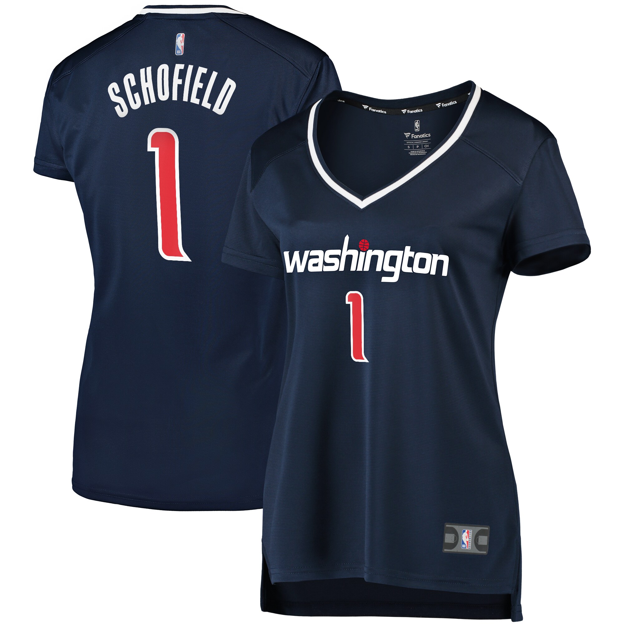 Admiral Schofield Washington Wizards Fanatics Branded Women's Fast Break Replica Jersey Navy - Statement Edition - vstockx