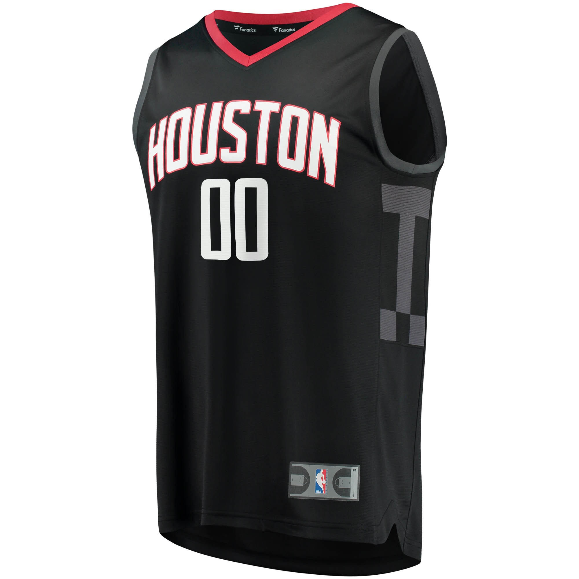 Houston Rockets Fanatics Branded Youth Fast Break Custom Replica Jersey Black - Statement Edition - vstockx