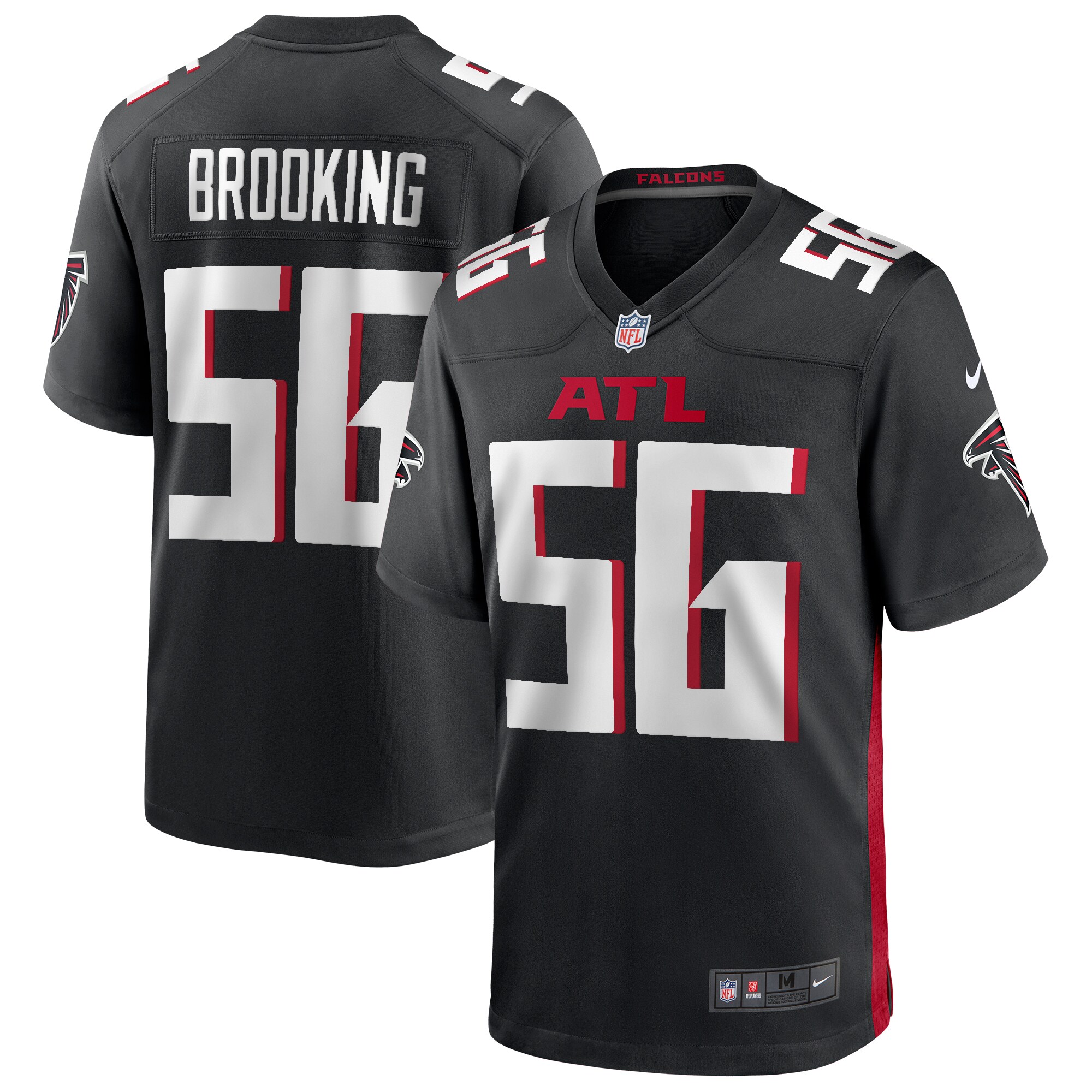 Keith Brooking Atlanta Falcons Nike Game Retired Player Jersey - Black - vstockx
