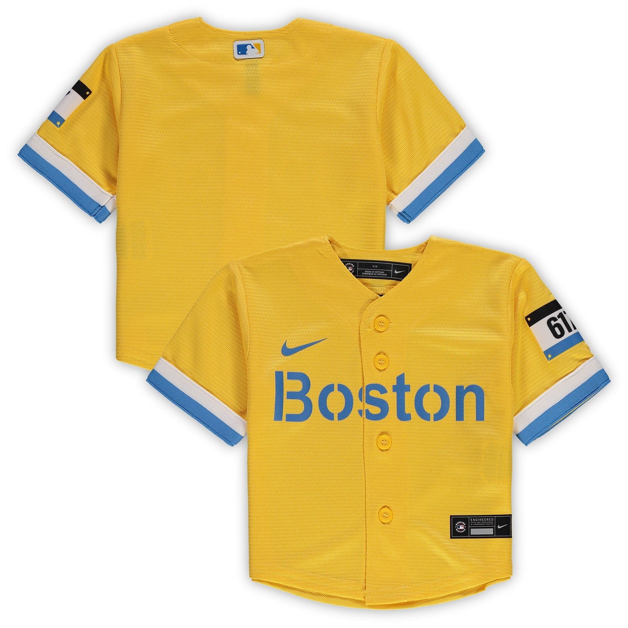 Infant Nike Gold Boston Red Sox MLB City Connect Replica Jersey - vstockx