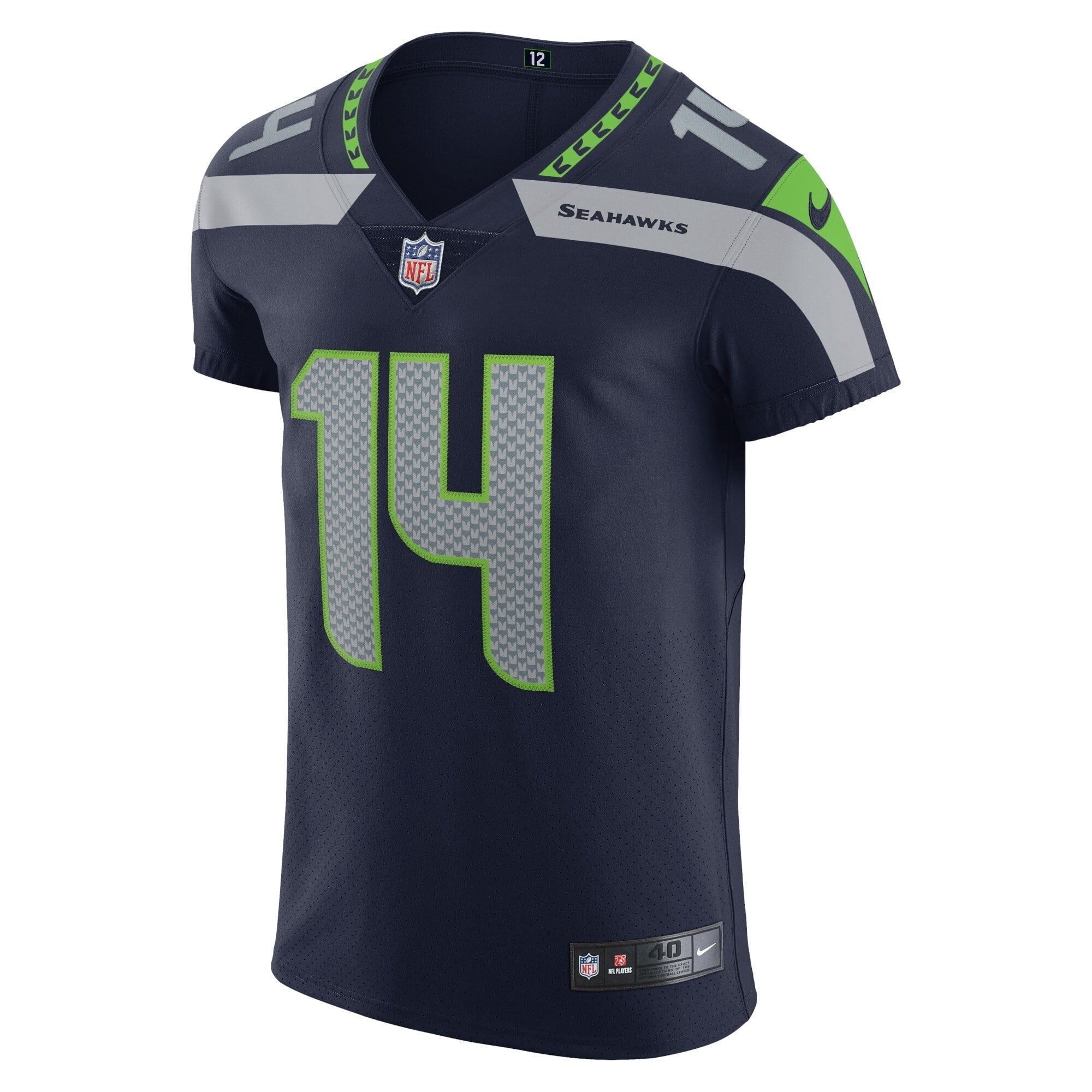 Men's Nike DK Metcalf College Navy Seattle Seahawks Vapor Elite Player Jersey - vstockx