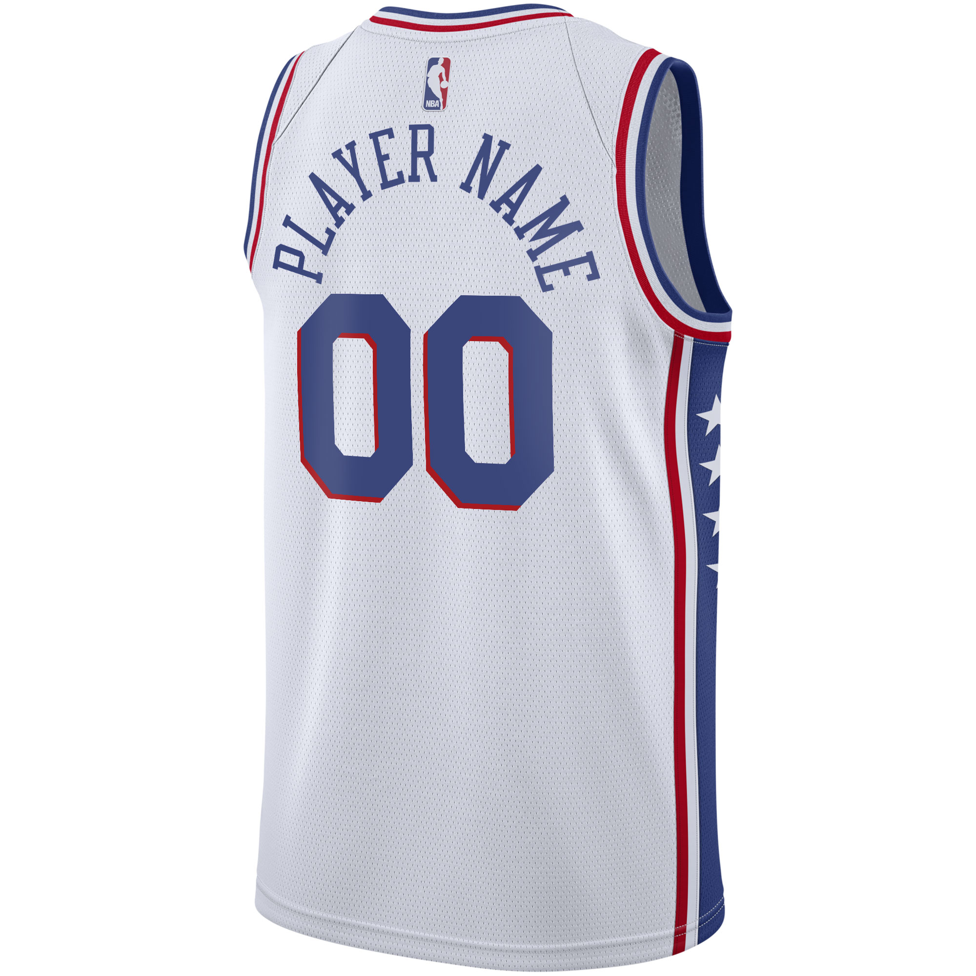 Philadelphia 76ers Nike 2020/21 Swingman Custom Jersey - Association Edition - White - vstockx