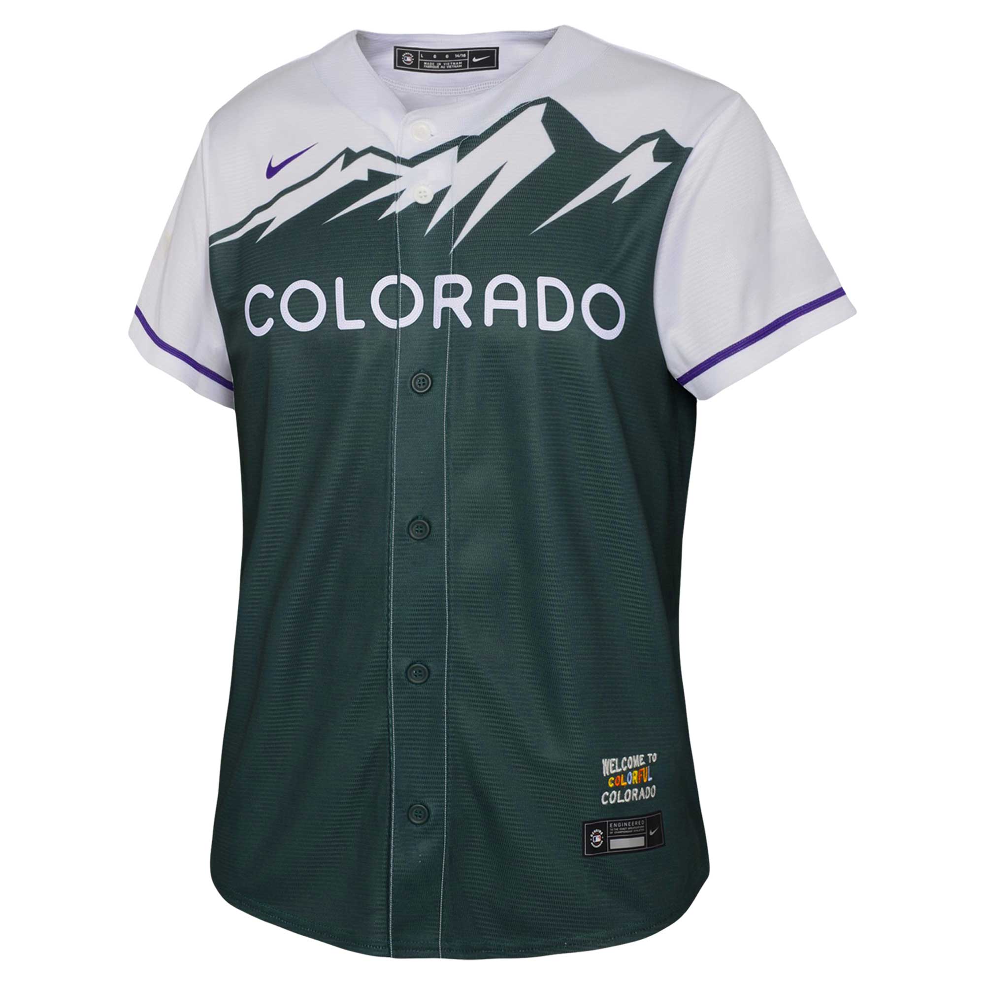 Colorado Rockies Nike Youth 2022 City Connect Replica Team Jersey - Green - vstockx