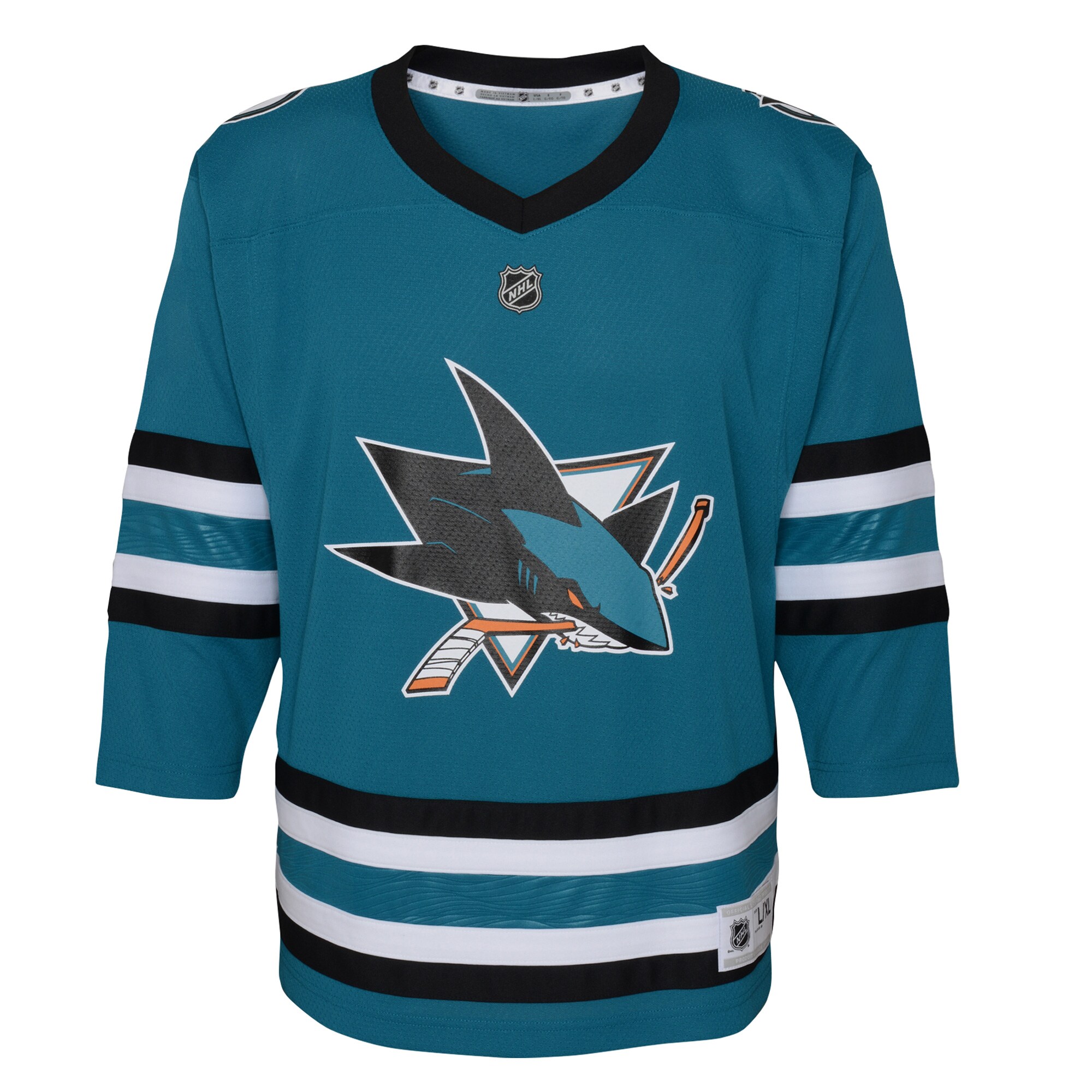 San Jose Sharks Youth Replica Jersey - Teal - vstockx