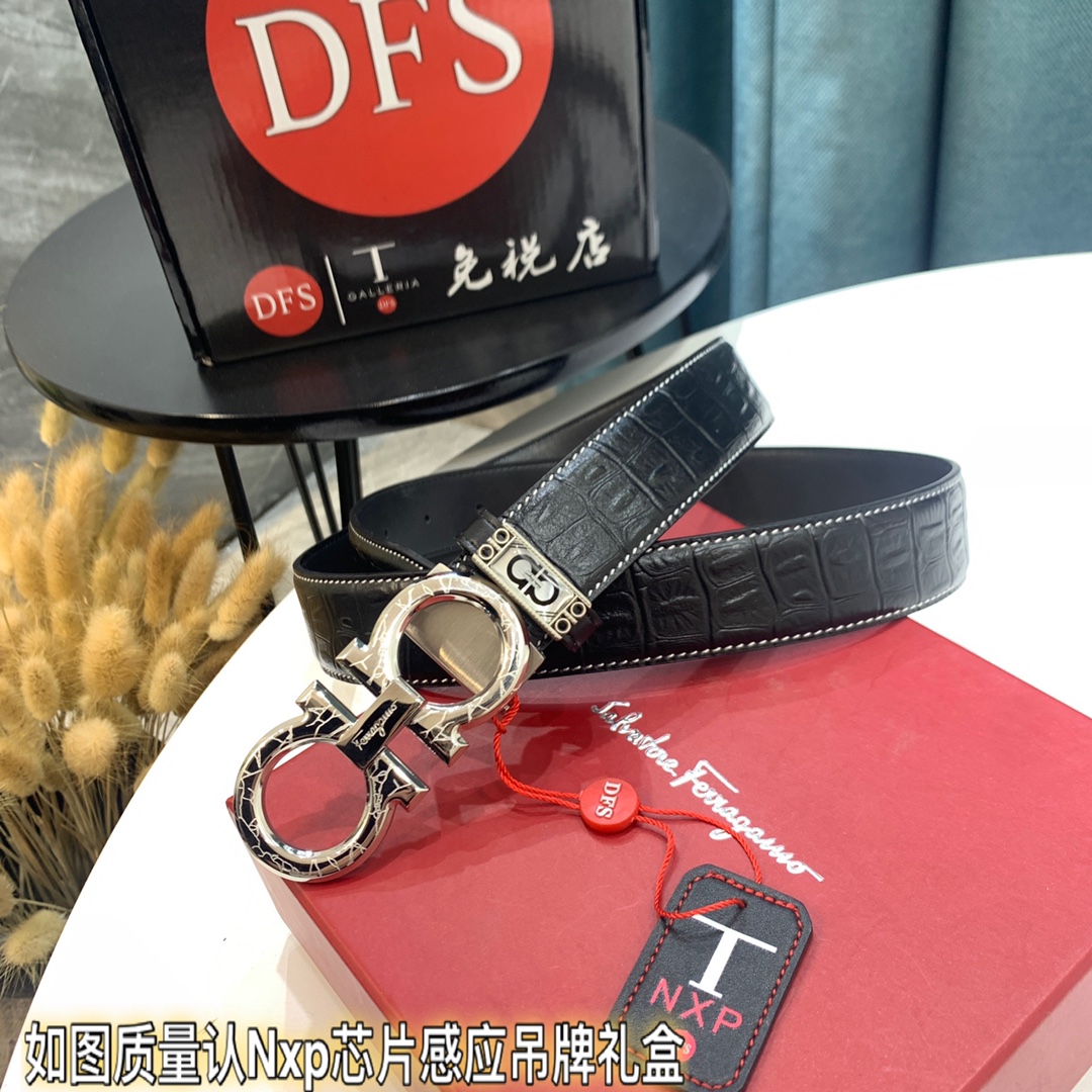 Streetwear Belt Ferragamo 319407 size:3.5cm - vstockx
