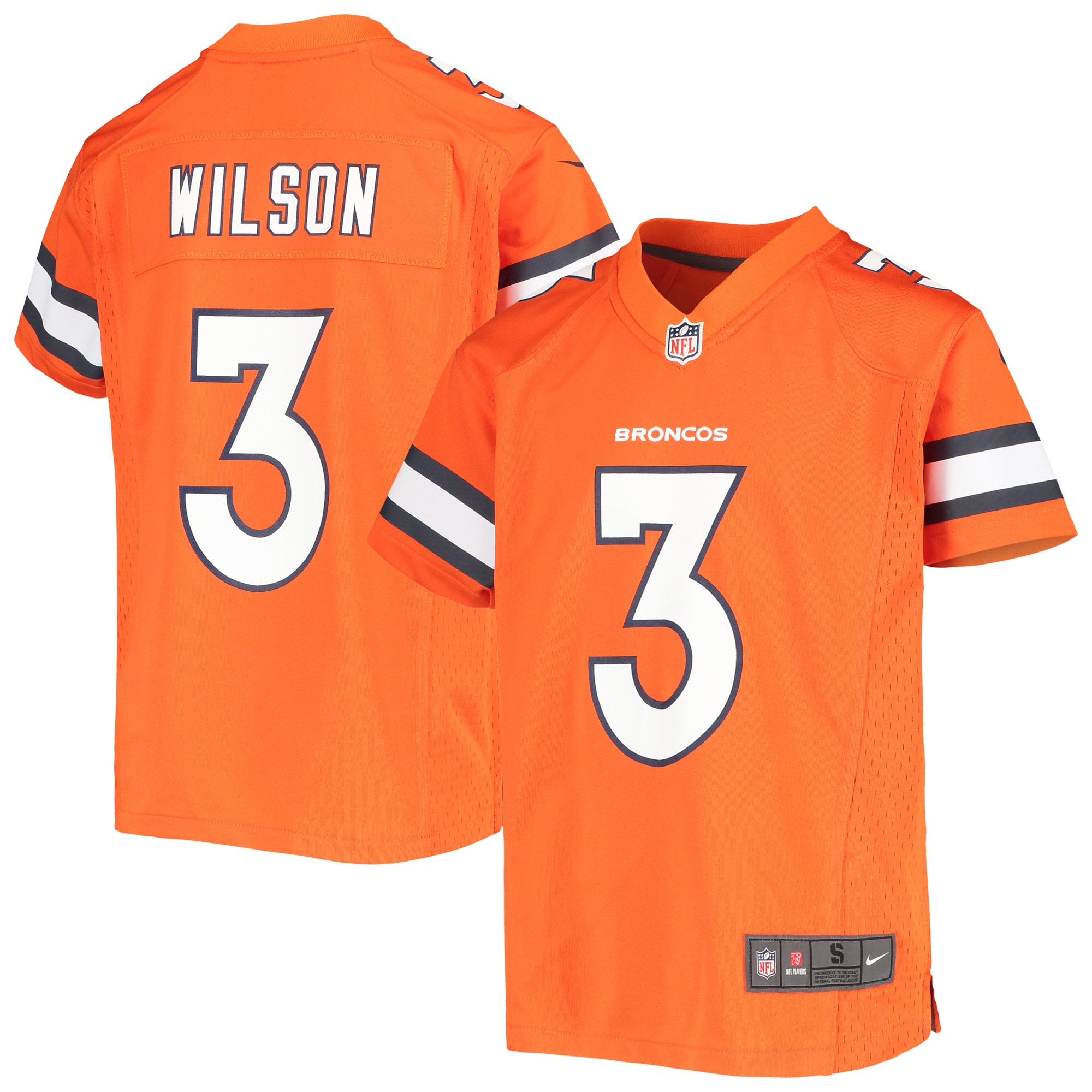 Russell Wilson Denver Broncos Nike Youth Game Jersey - Orange - vstockx