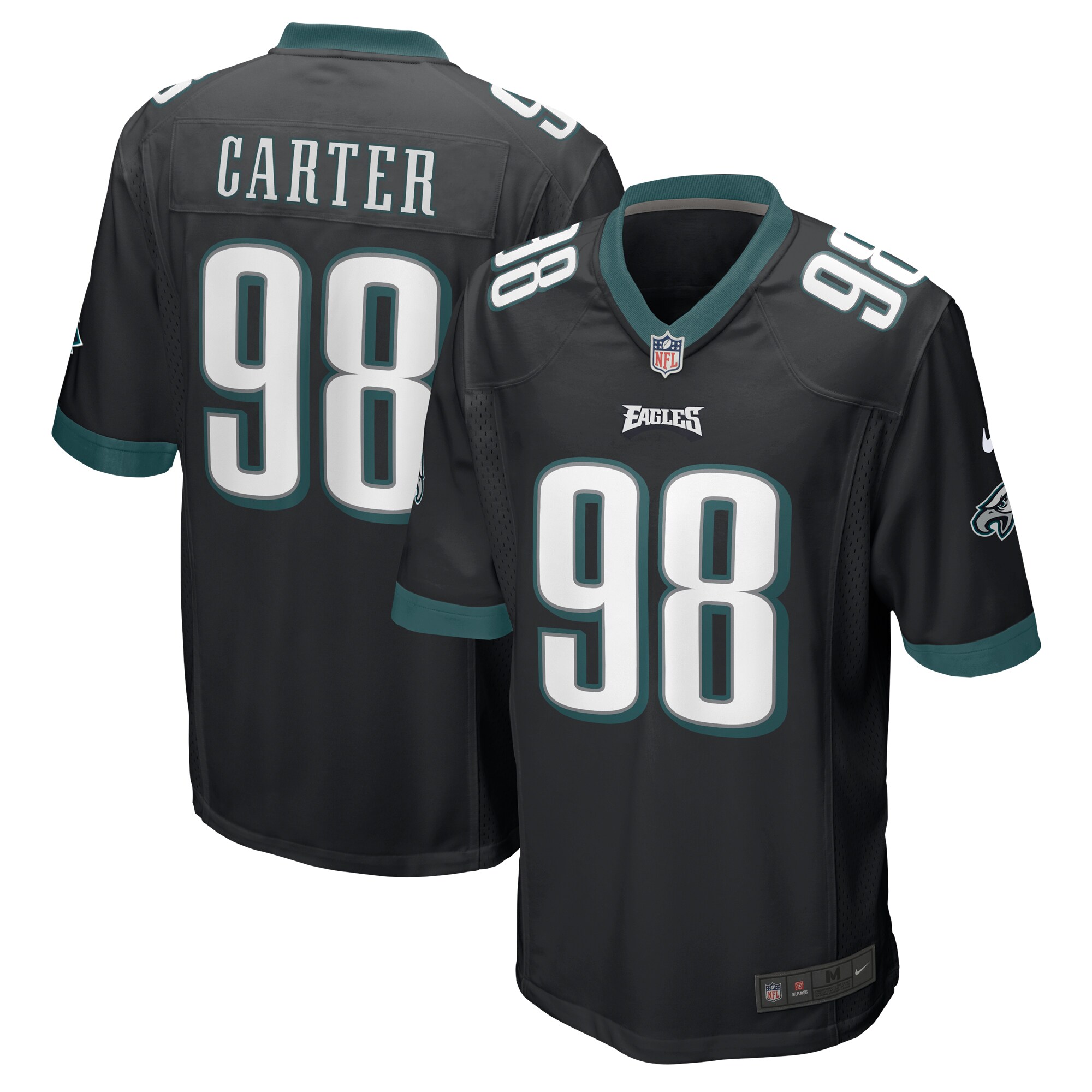 Jalen Carter Philadelphia Eagles Nike Alternate Team Game Jersey - Black - vstockx