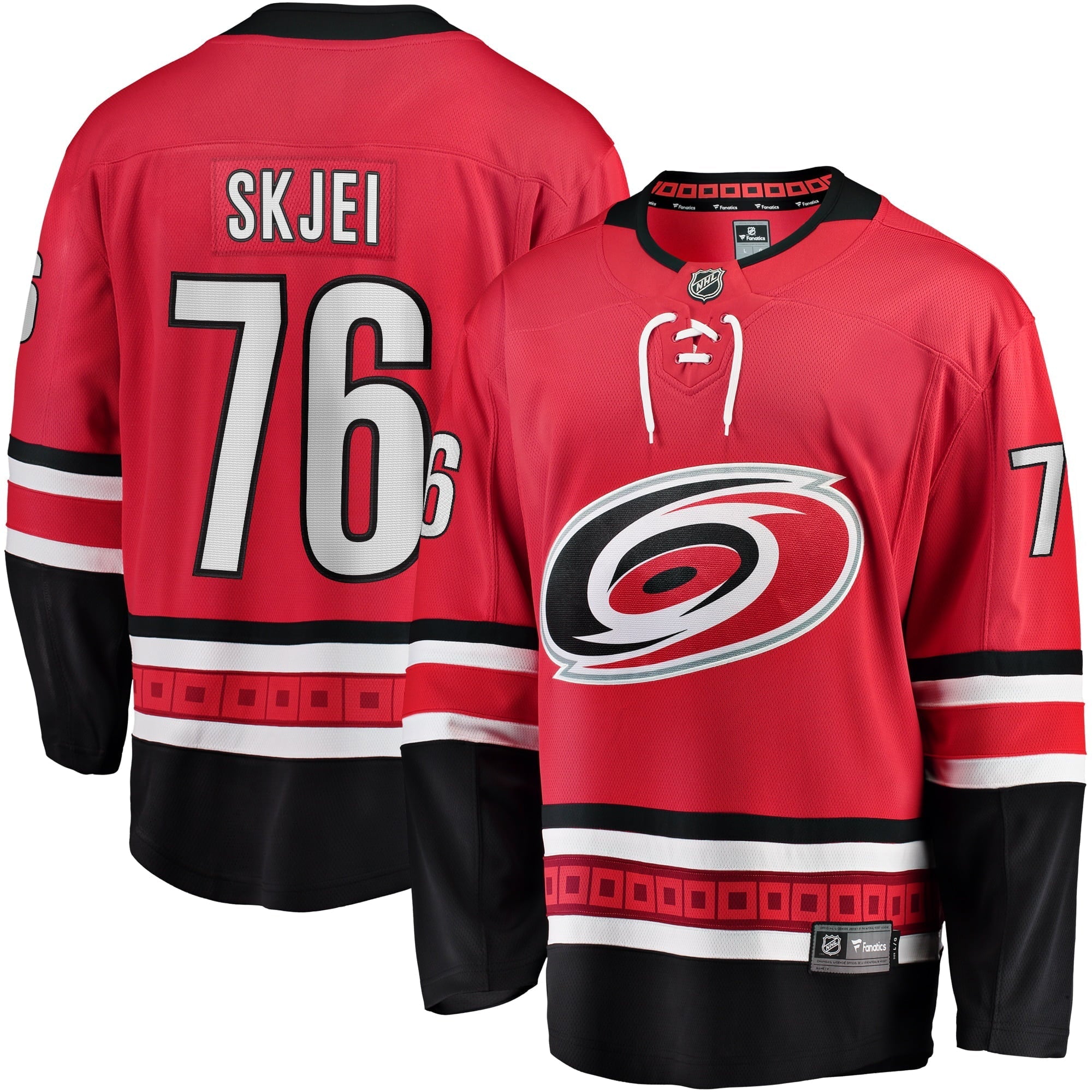 Men's Fanatics Branded Brady Skjei Red Carolina Hurricanes Breakaway Player Jersey - vstockx