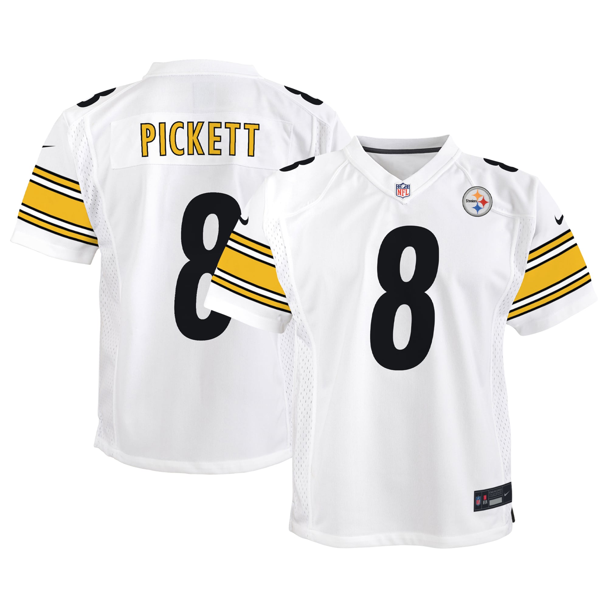 Kenny Pickett Pittsburgh Steelers Nike Youth Game Jersey - White - vstockx