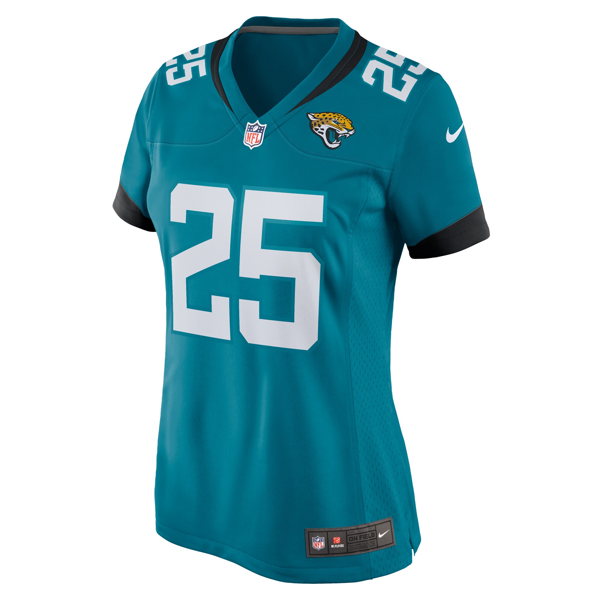 D'Ernest Johnson Jacksonville Jaguars Nike Women's Team Game Jersey - Teal - vstockx