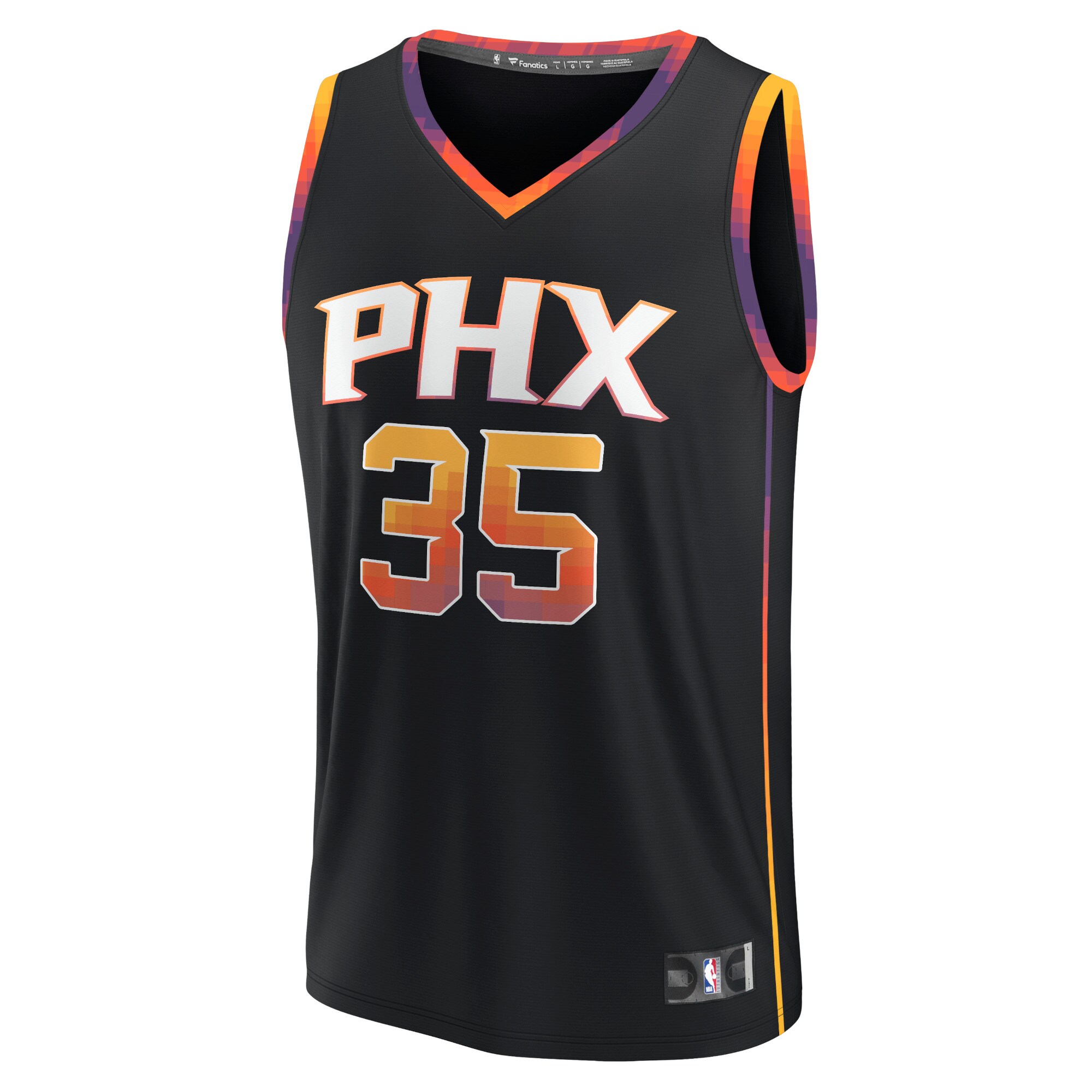 Kevin Durant Phoenix Suns Fanatics Branded 2022/23 Fast Break Replica Jersey - Statement Edition - Black - vstockx