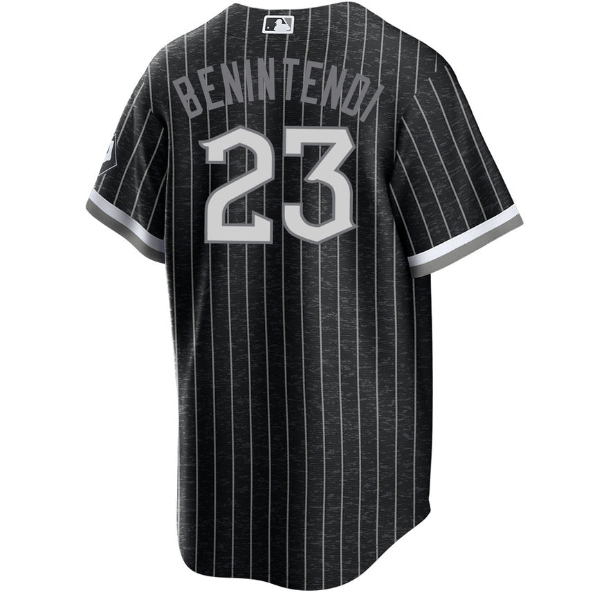 Men's Andrew Benintendi Chicago White Sox Black City Connect Replica Jersey - vstockx