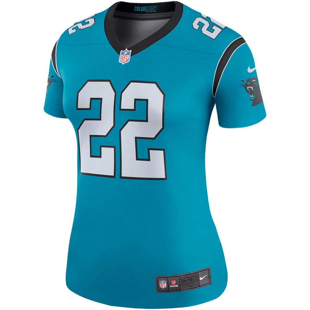 Women's Carolina Panthers Christian McCaffrey Color Rush Legend Player Jersey Blue - vstockx