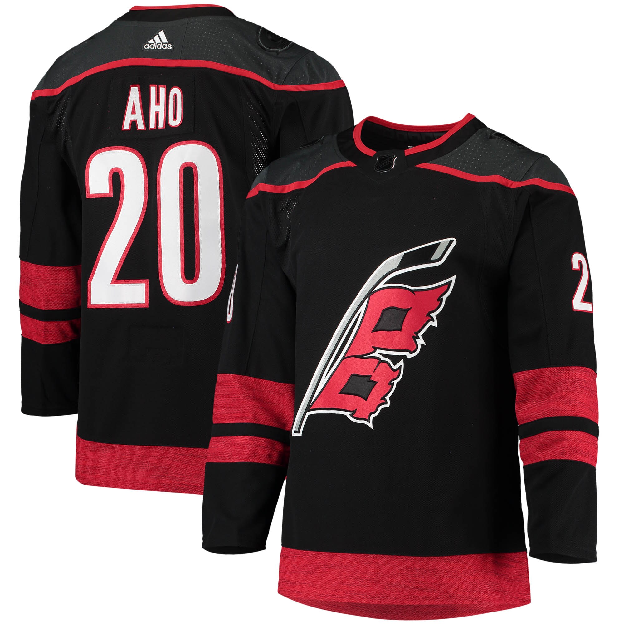 Sebastian Aho Carolina Hurricanes adidas Alternate Primegreen Authentic Pro Player Jersey - Black - vstockx